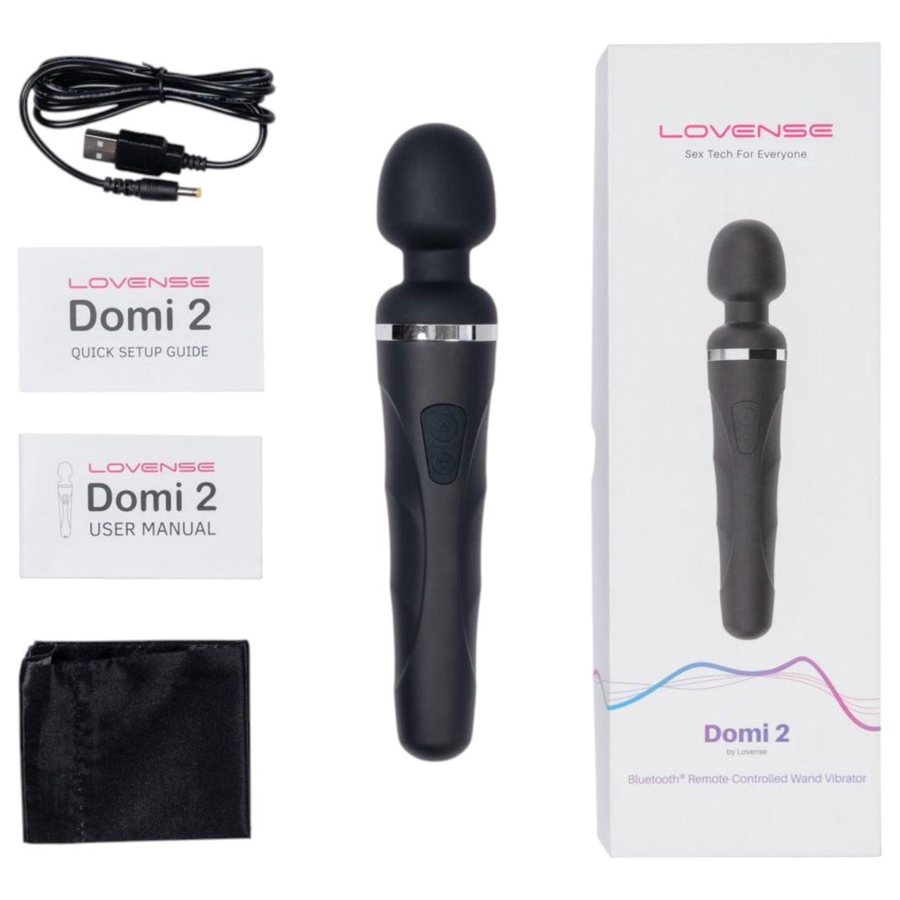 Lovense Domi 2 – App-vezérelt masszírozó vibrátor (fekete)
