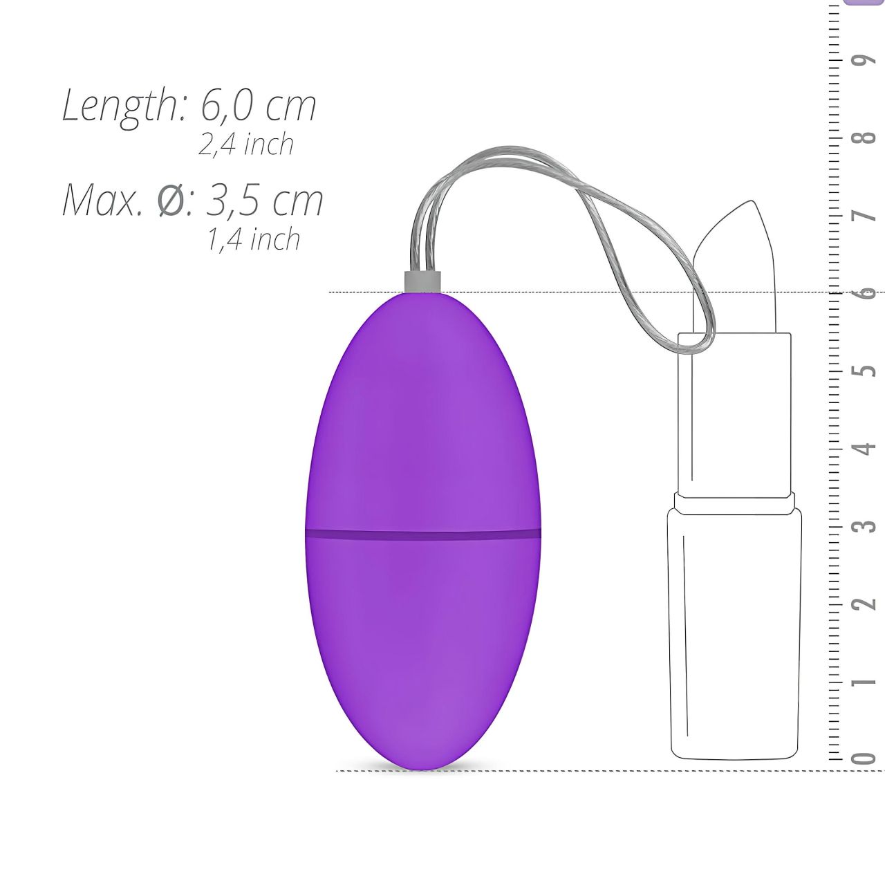 EasyToys - 7 ritmusú rádiós vibrációs tojás (lila)