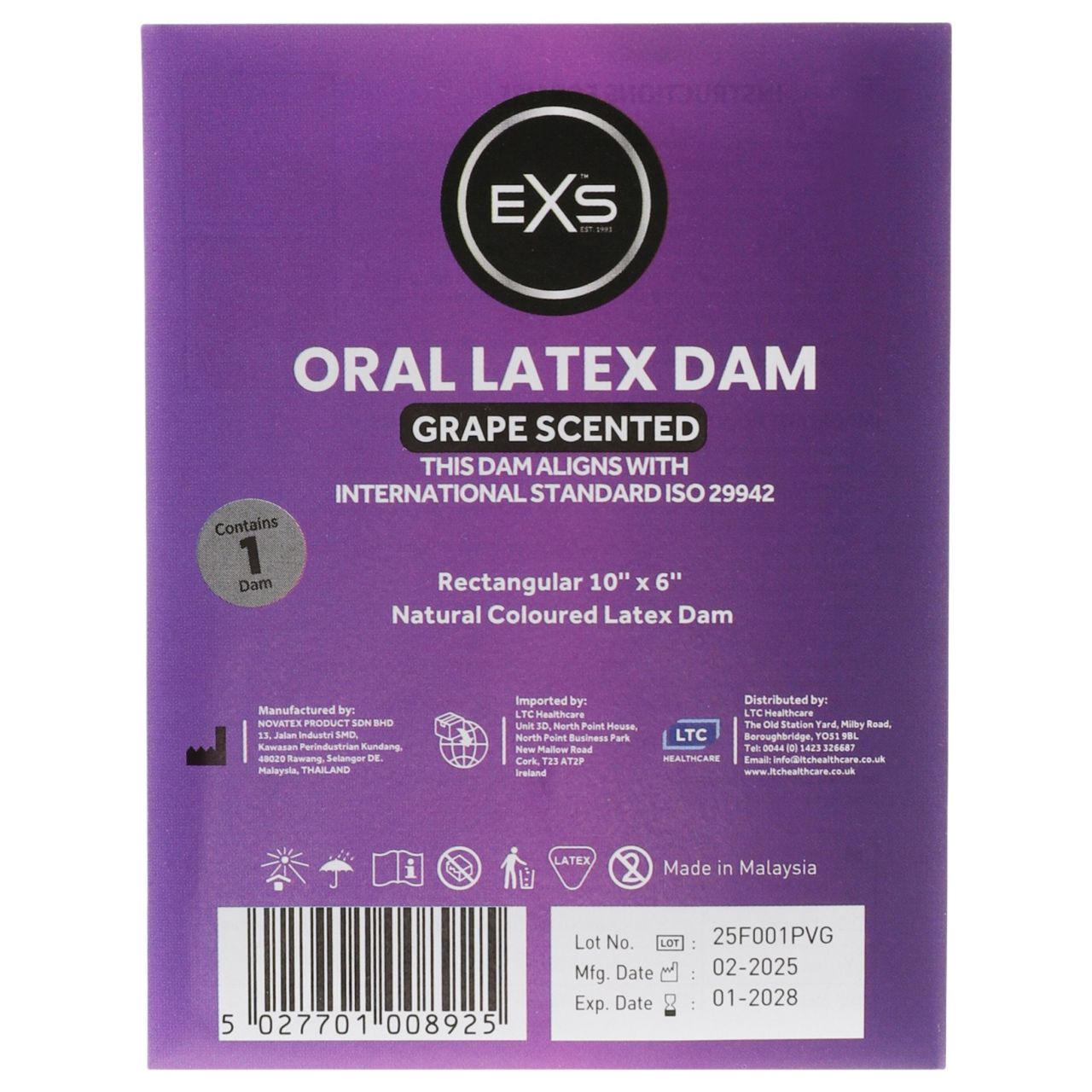 EXS szőlős nyalókendő – latex óvókendő (1 db)