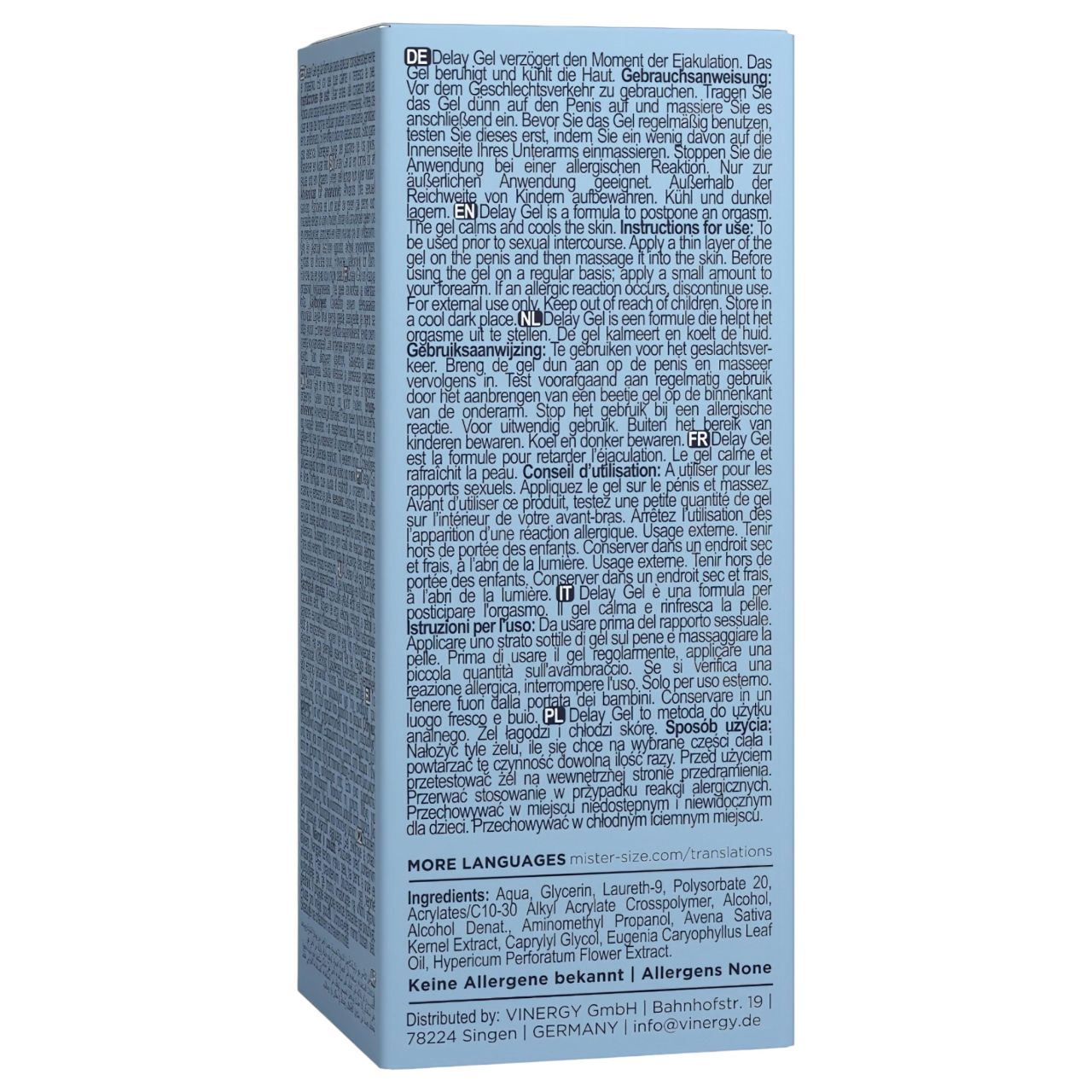 Mister Size - magömlést késleltető gél (50 ml) Mister Size - magömlést késleltető gél (50 ml)