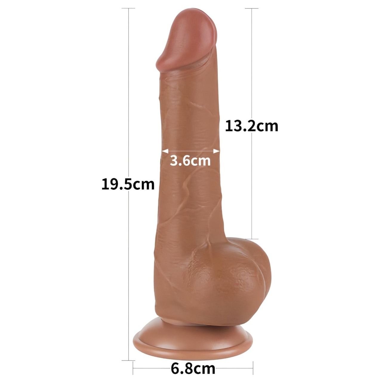Lovetoy Sliding-Skin - herés kétrétegű dildó - 19,5 cm (testszínű) Lovetoy Sliding-Skin - herés kétrétegű dildó - 19,5 cm (testszínű)