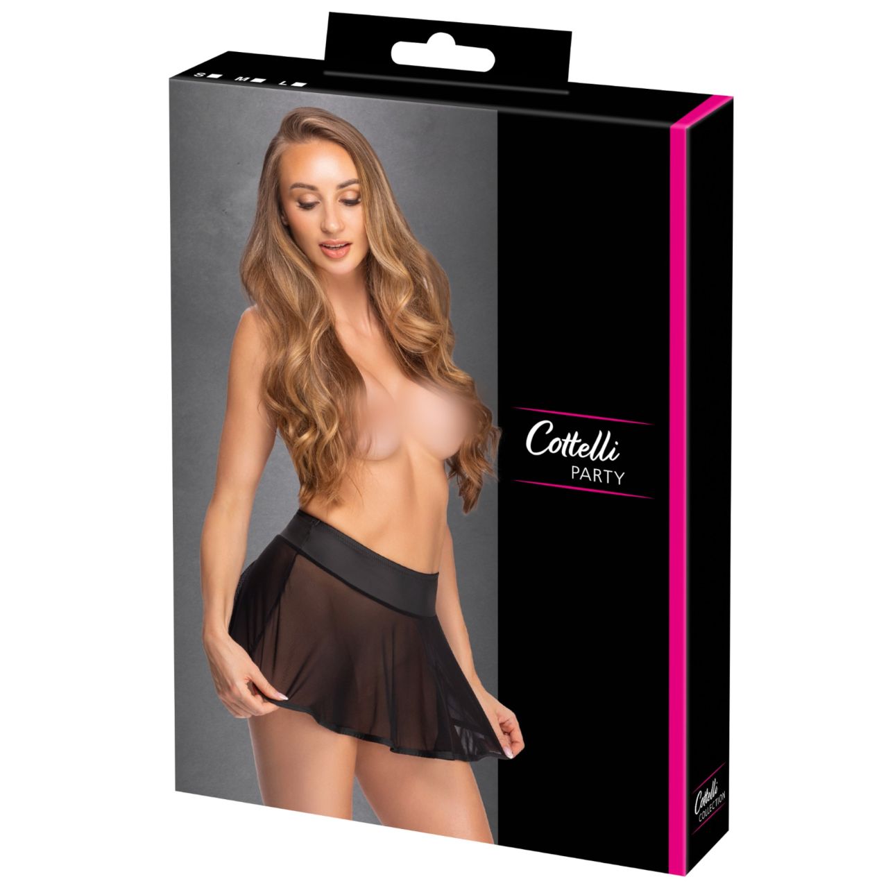 Cottelli Party - rakott miniszoknya (fekete)