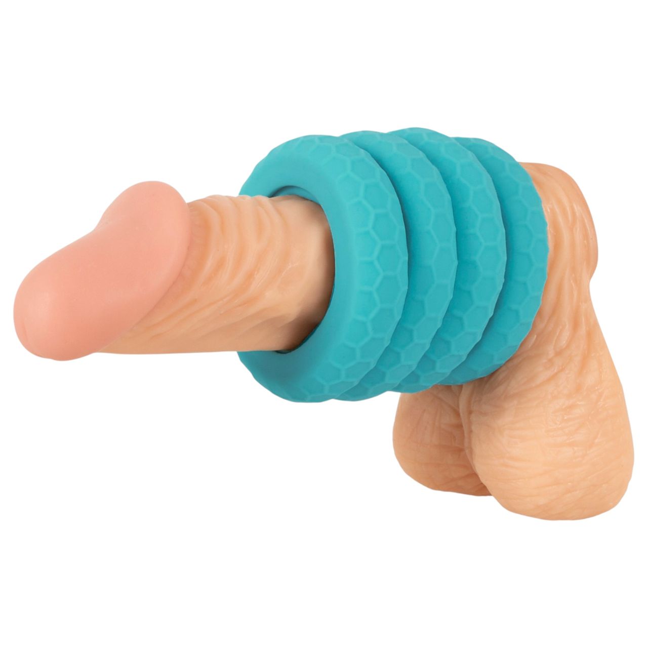 You2Toys - 3in1 pénisz- és heregyűrű szett (türkiz)