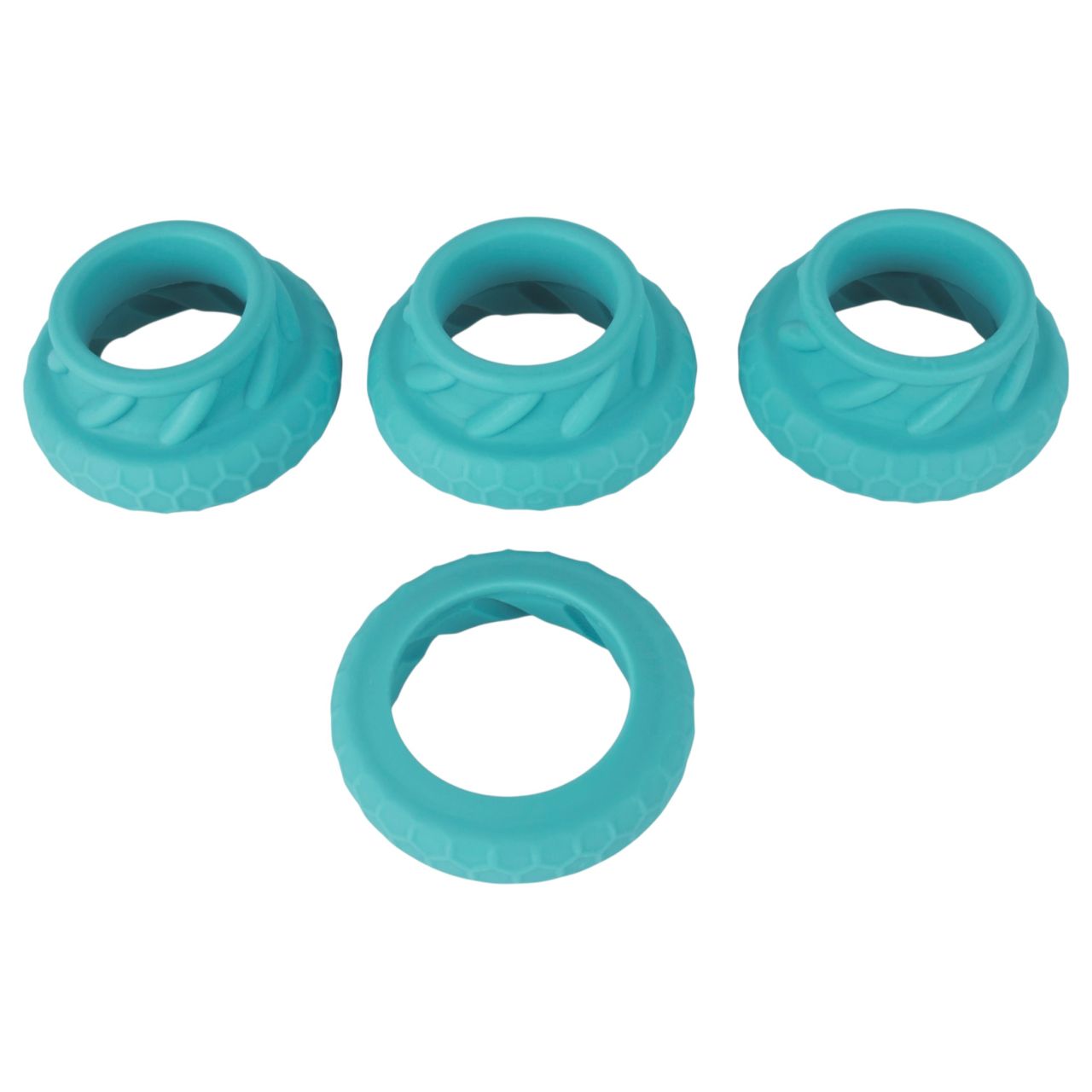 You2Toys - 3in1 pénisz- és heregyűrű szett (türkiz)