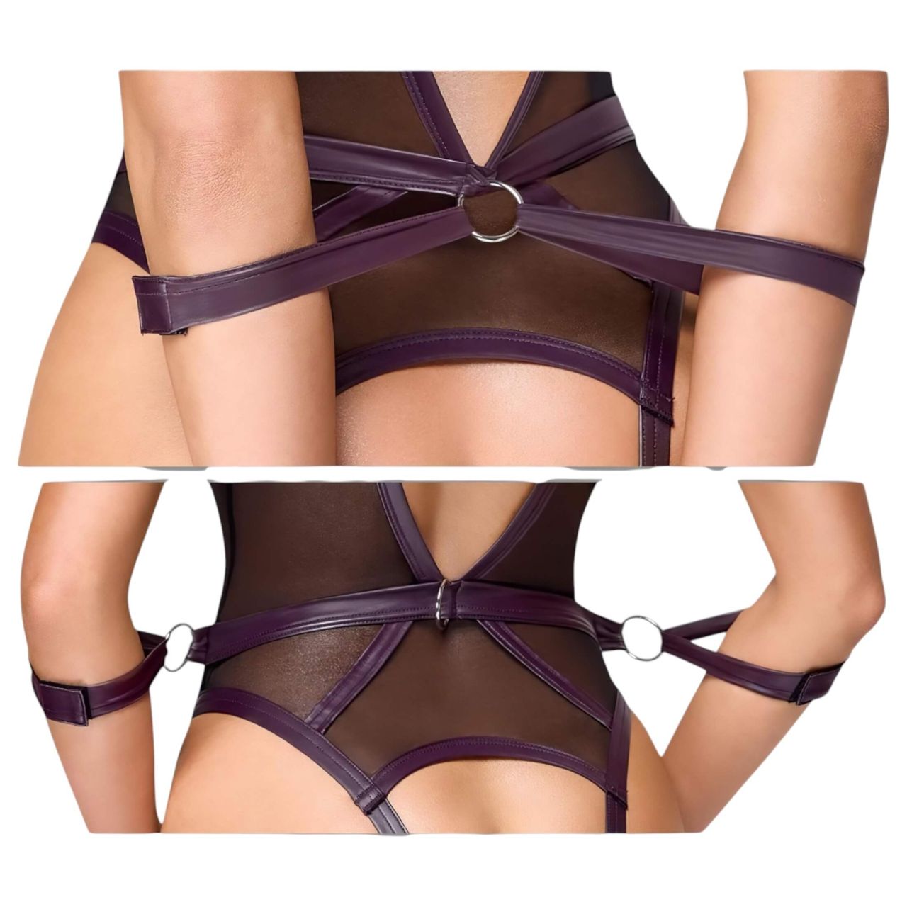 Cottelli Bondage - nyitott body és kar bilincs (fekete) Cottelli Bondage - nyitott body és kar bilincs (fekete)
