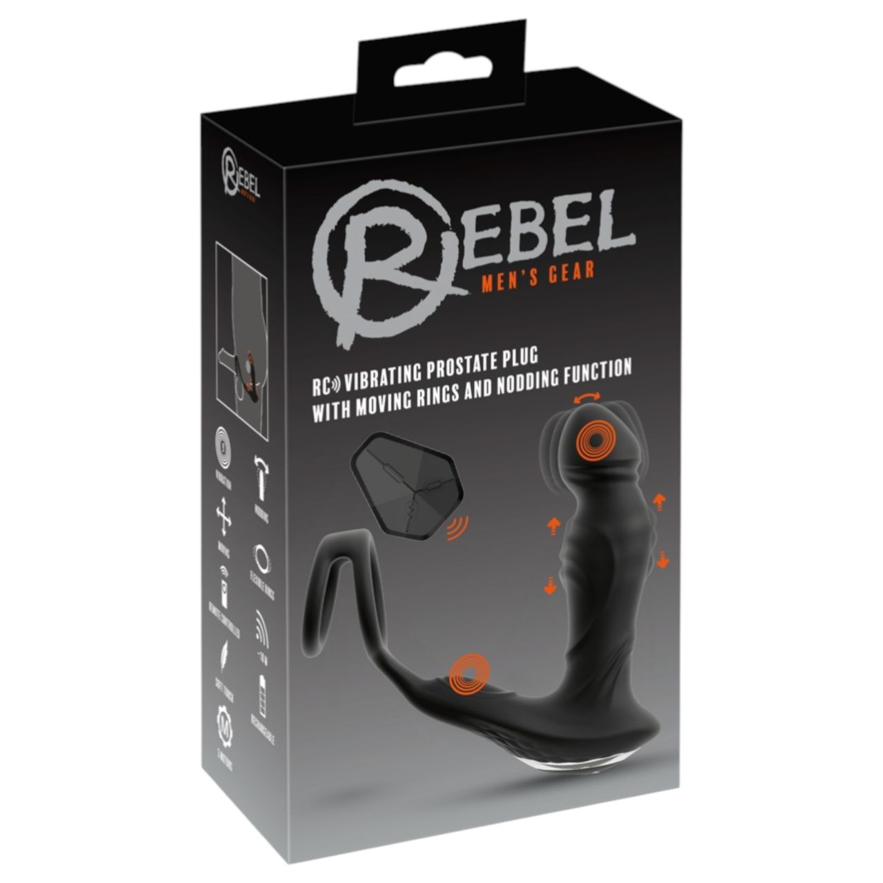 Rebel - lökő prosztatavibrátor (fekete) Rebel - lökő prosztatavibrátor (fekete)