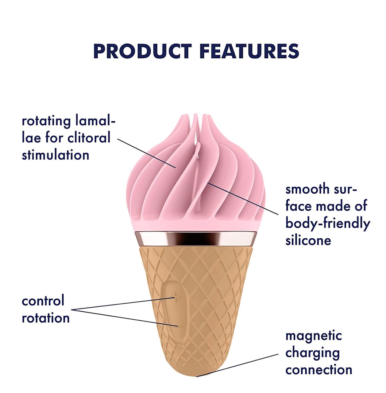 Satisfyer Sweet Treat - akkus, forgó csikló vibrátor (pink-barna)