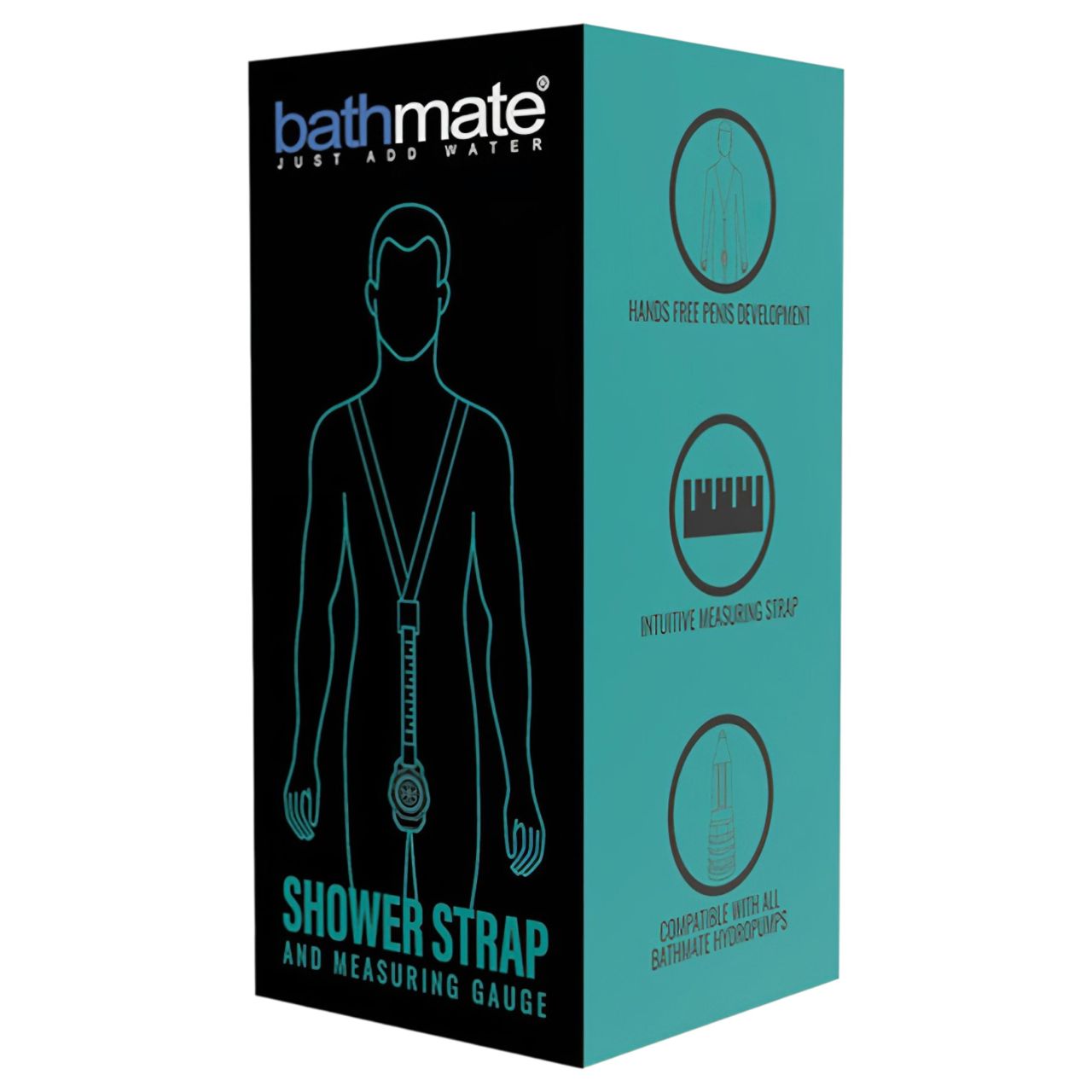 Bathmate Shower Strap - pumpatartó mérőheveder (fekete) Bathmate Shower Strap - pumpatartó mérőheveder (fekete)
