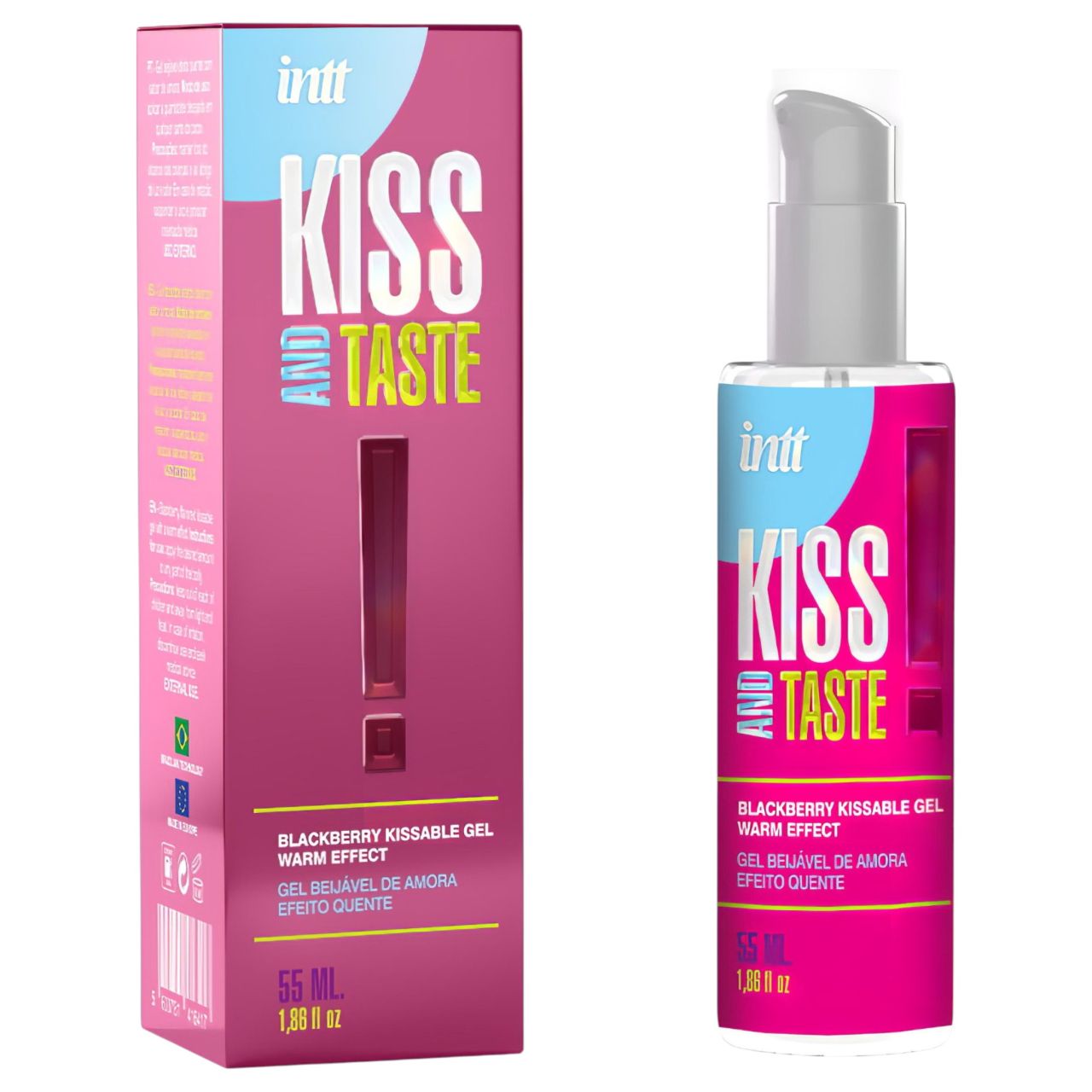 Intt Kiss and Taste - melegítő hatású síkosító gél - szeder (55 ml)