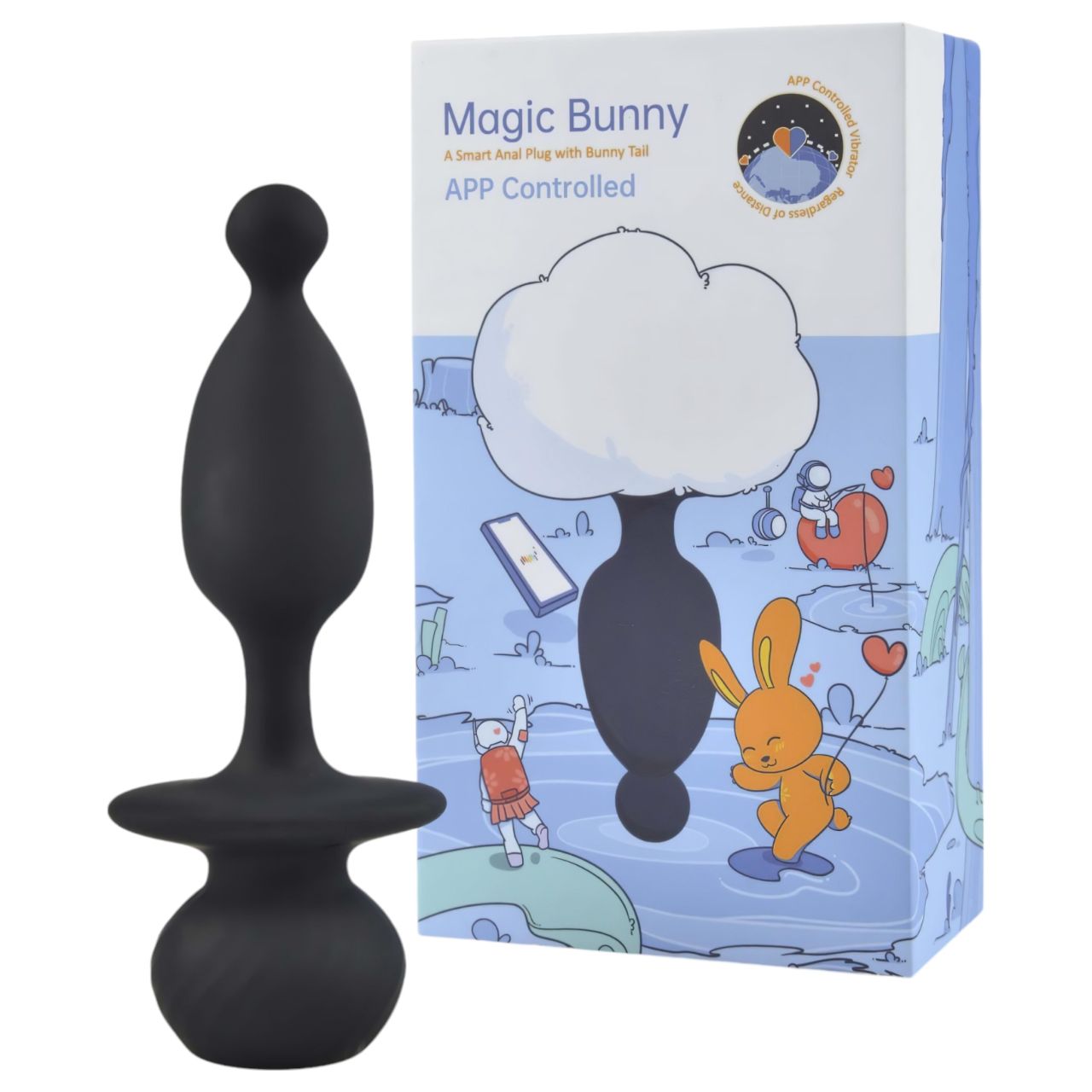 Magic Motion Bunny - App-vezérelt análvibrátor nyuszifarokkal (fehér) Magic Motion Bunny - App-vezérelt análvibrátor nyuszifarokkal (fehér)