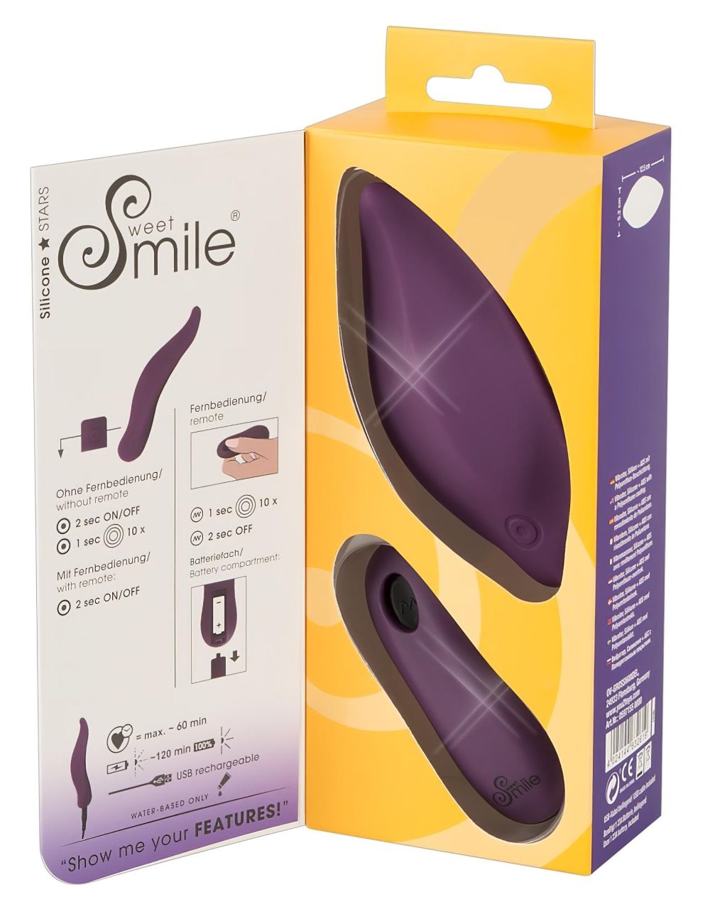 SMILE Panty - hordható akkus csikló vibrátor (lila)