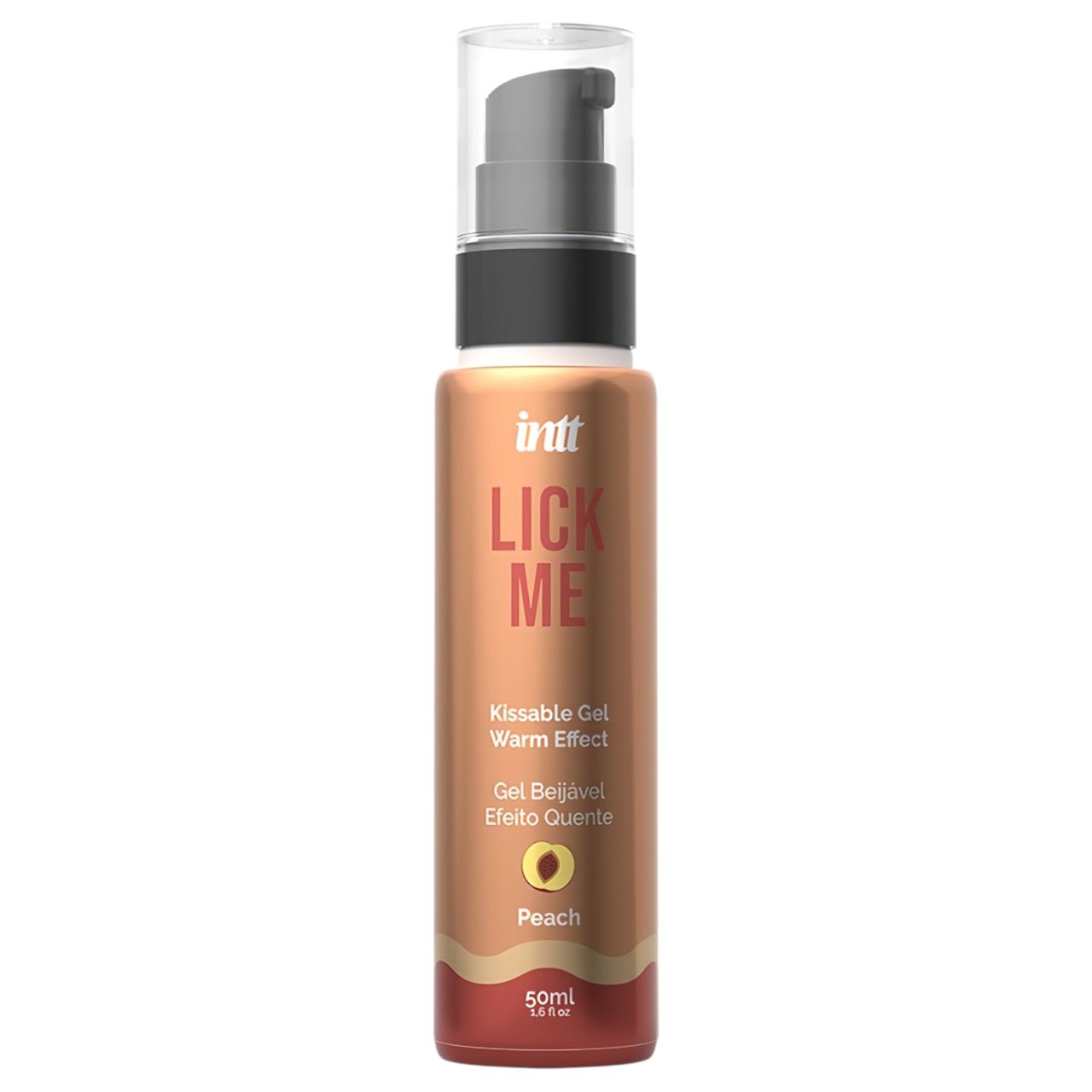 Intt Lick Me - melegítő hatású síkosító gél - barack (50 ml)