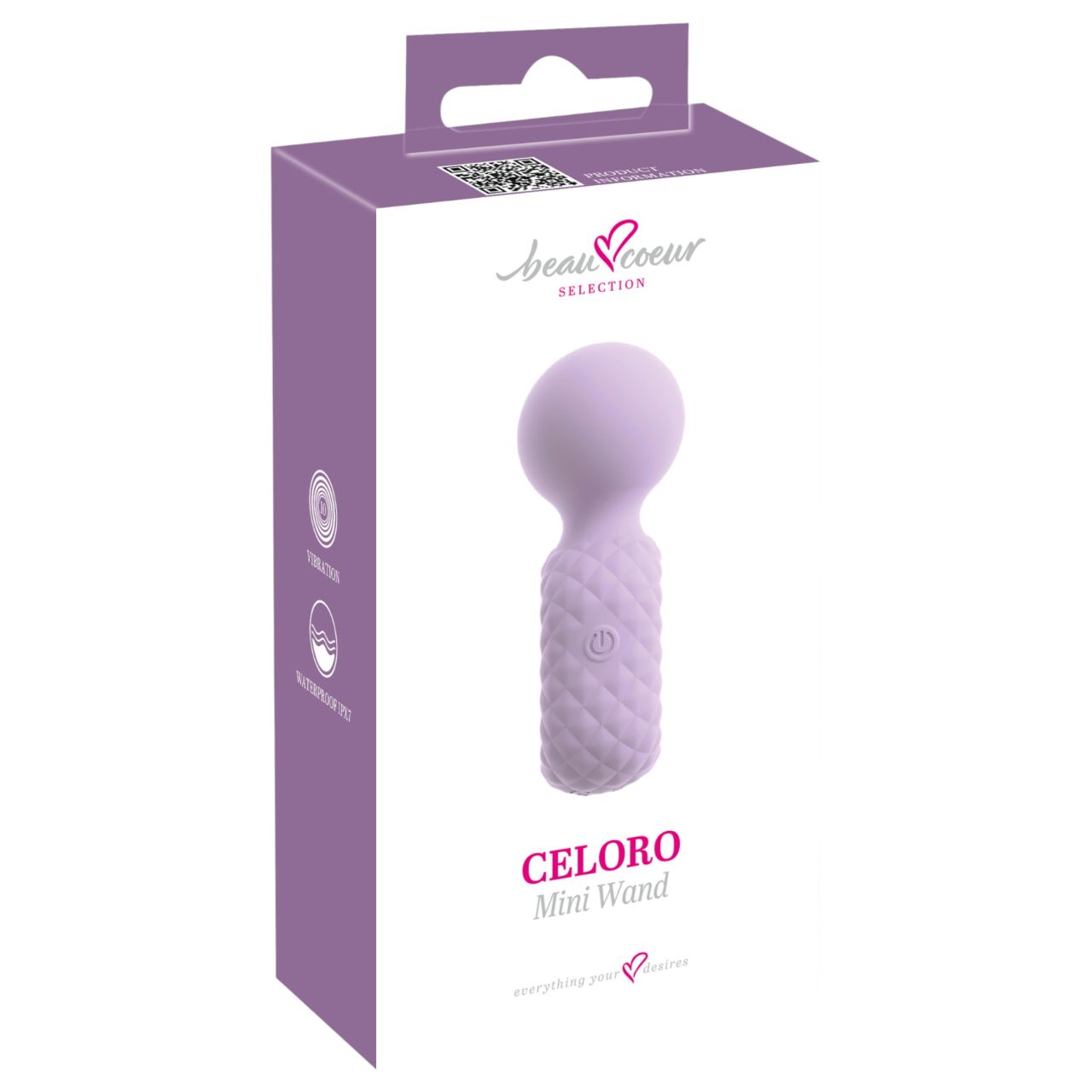 Beau Coeur Celoro - mini masszírozó vibrátor (lila)