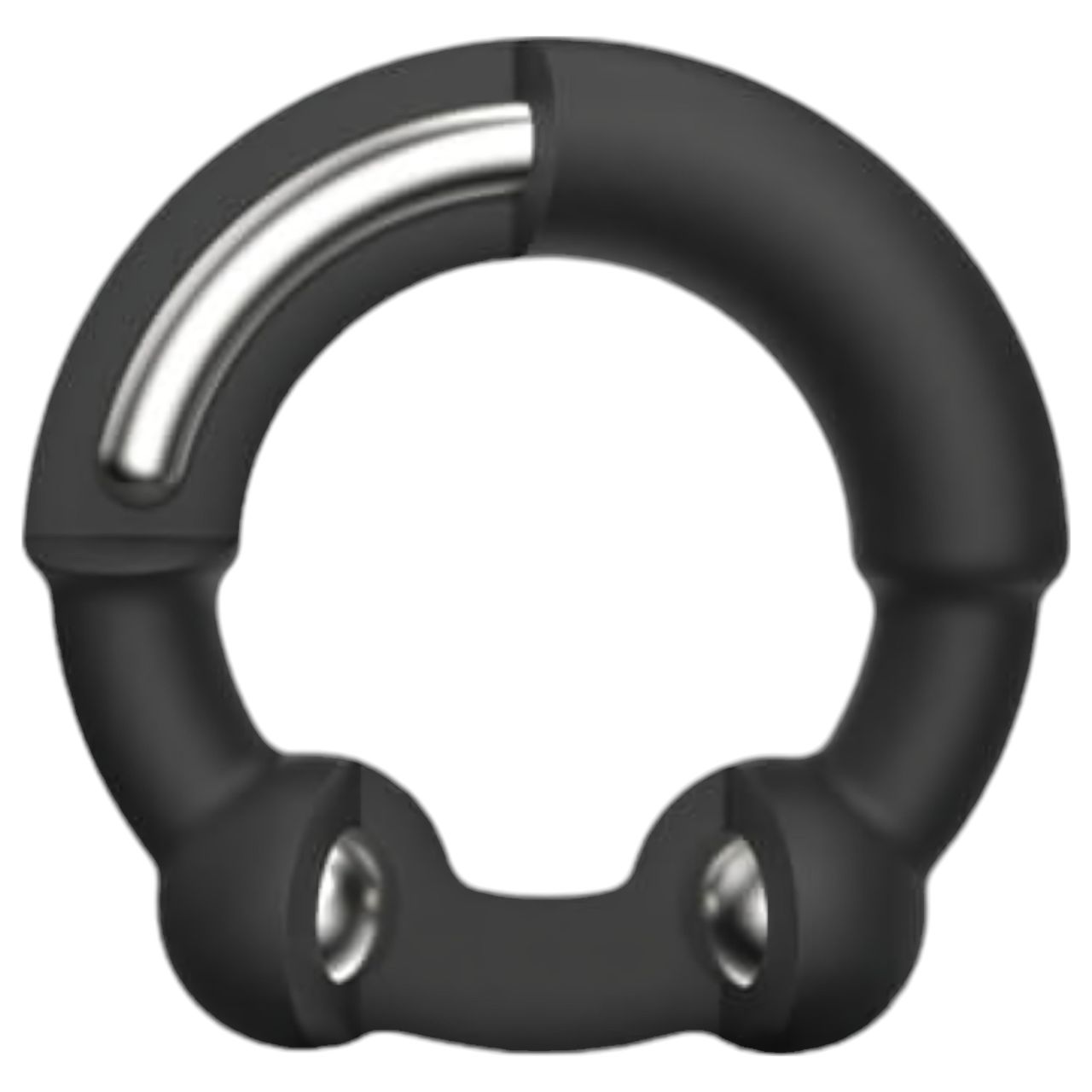/ Dorcel Stronger Ring - fém betétes péniszgyűrű (fekete)