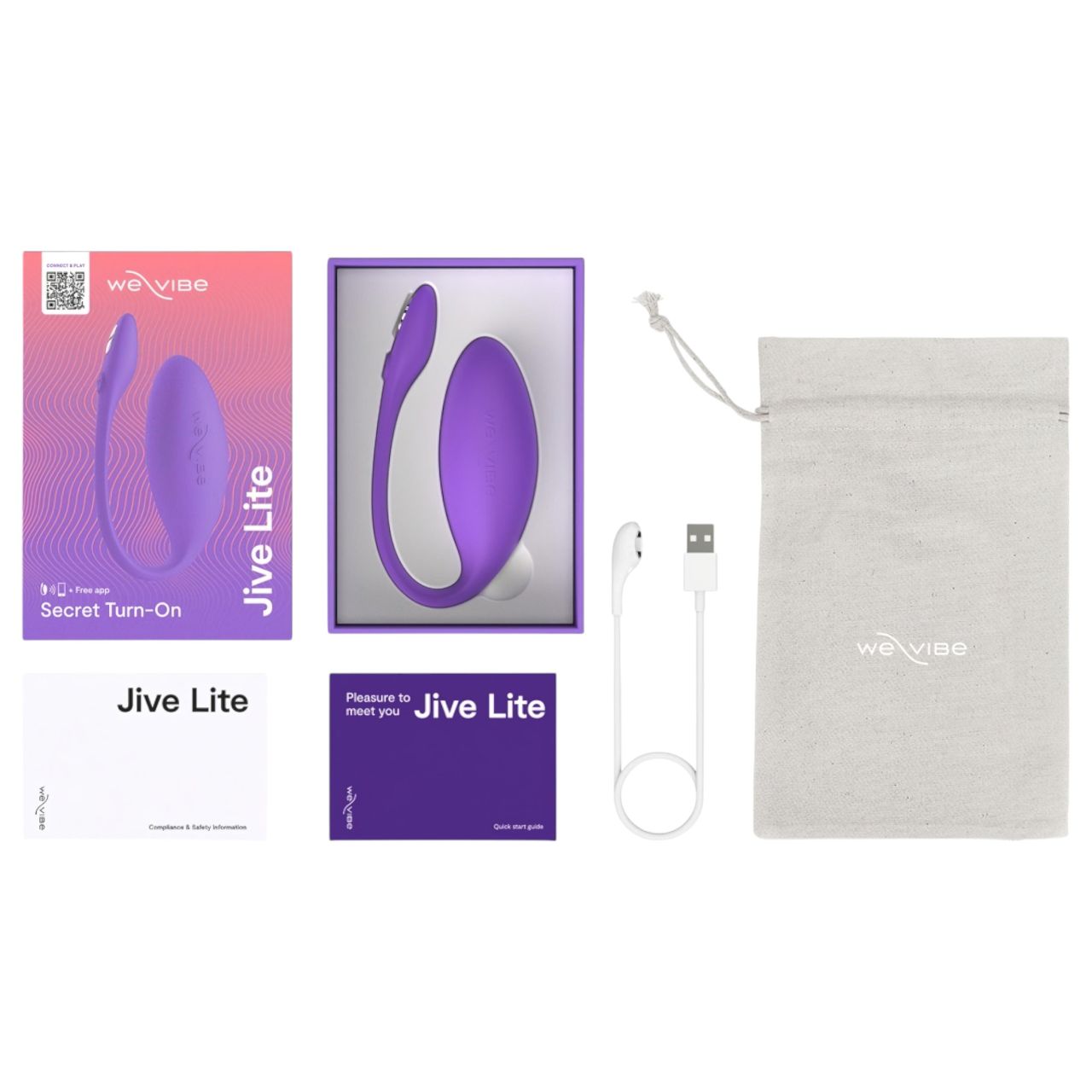 We-Vibe Jive Lite - App-vezérelt vibrációs tojás (lila)