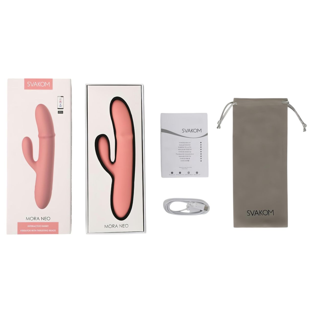 Svakom Mora Neo - App-vezérelt gyöngyös csiklókaros vibrátor (pink)