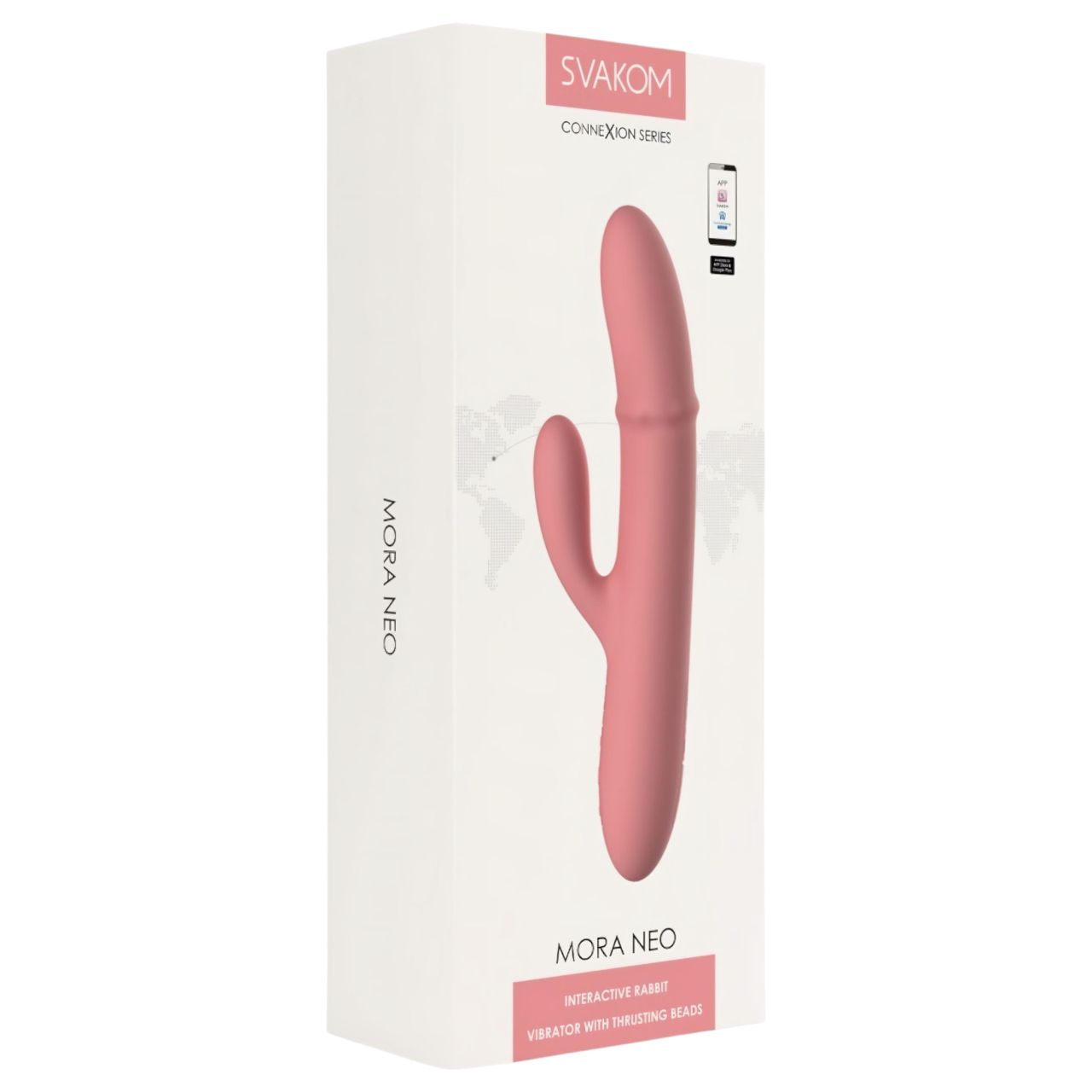 Svakom Mora Neo - App-vezérelt gyöngyös csiklókaros vibrátor (pink)