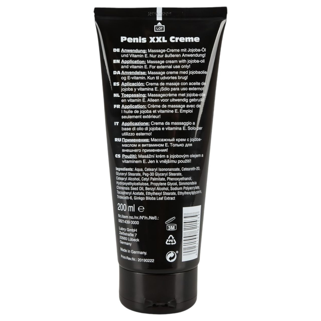Pénisz XXL - intim krém férfiaknak (200 ml) Pénisz XXL - intim krém férfiaknak (200 ml)