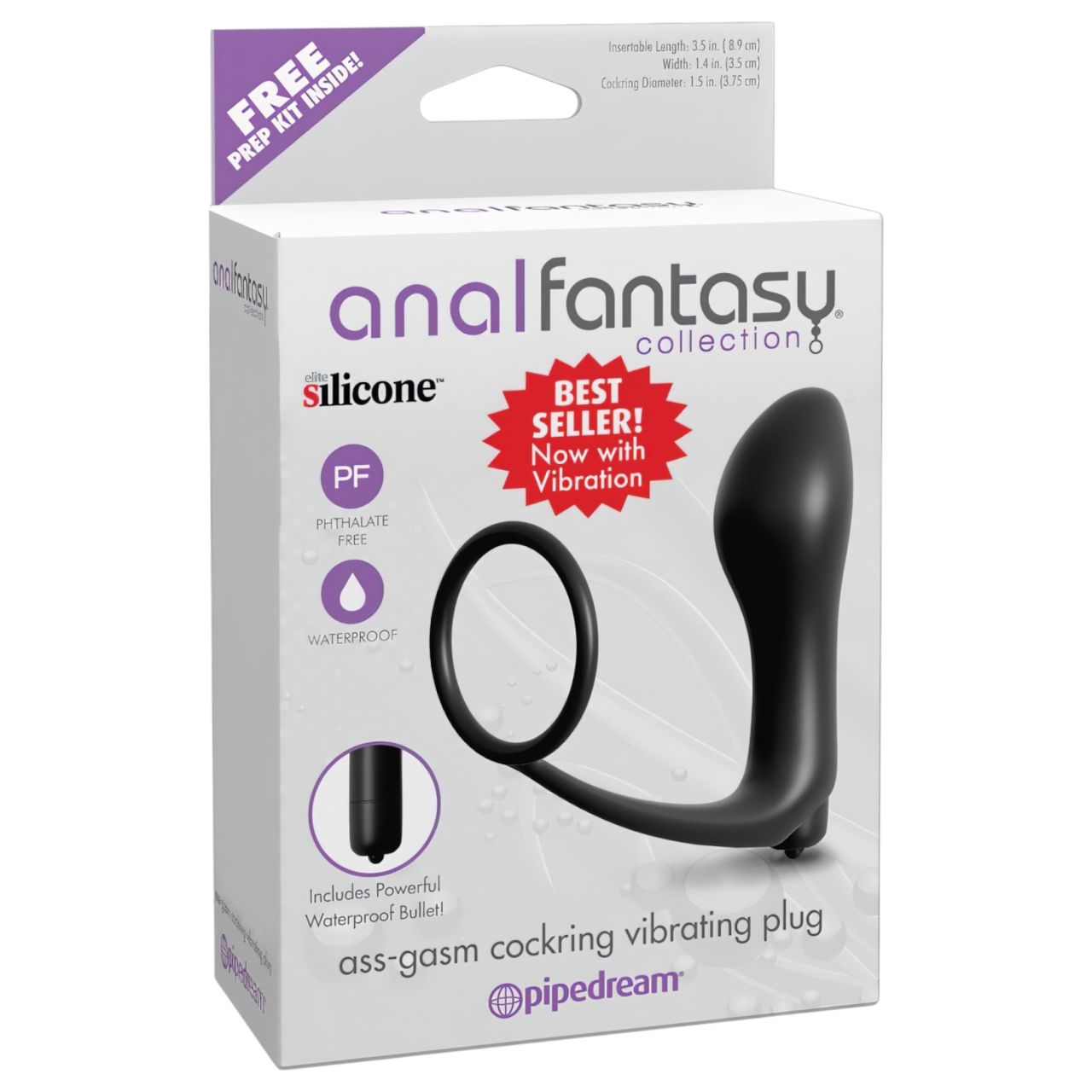 Pipedream - Analfantasy - ujj anál vibrátor péniszgyűrűvel (fekete) Pipedream - Analfantasy - ujj anál vibrátor péniszgyűrűvel (fekete)