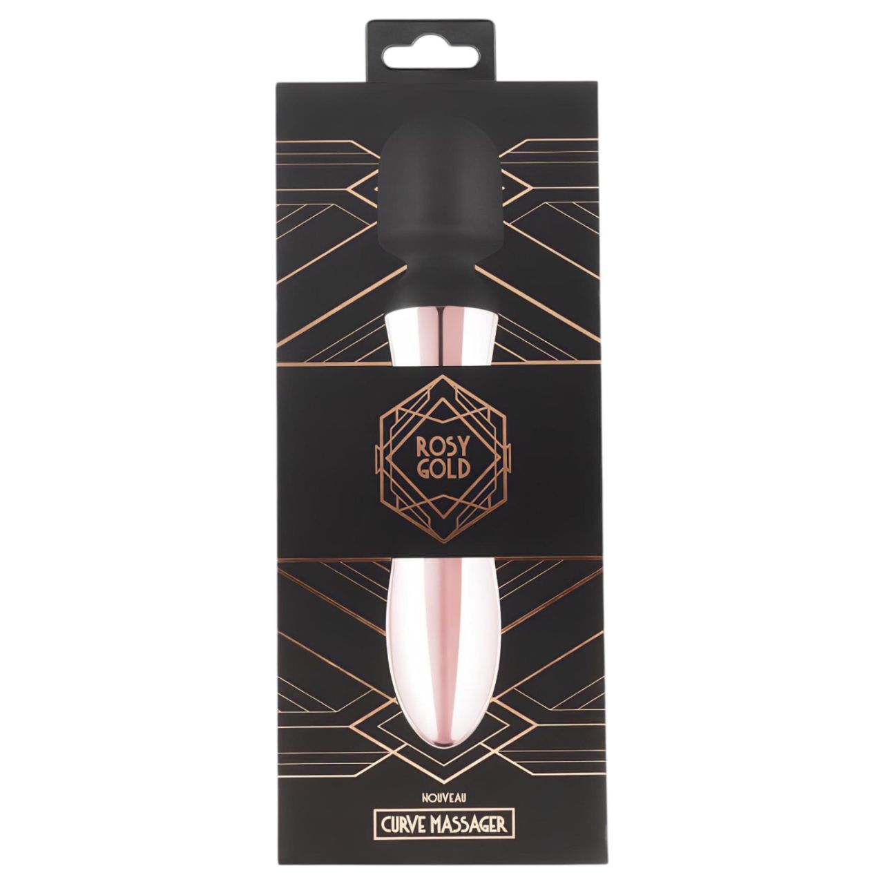 Rosy Gold Wand Curve - akkus, masszírozó vibrátor (rosegold)