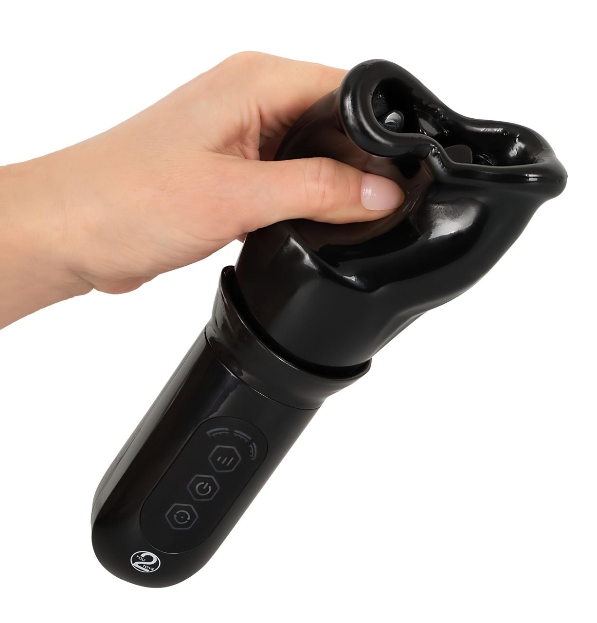 You2Toys - STROKER Rotating - akkus, forgó műszáj maszturbátor (fekete)