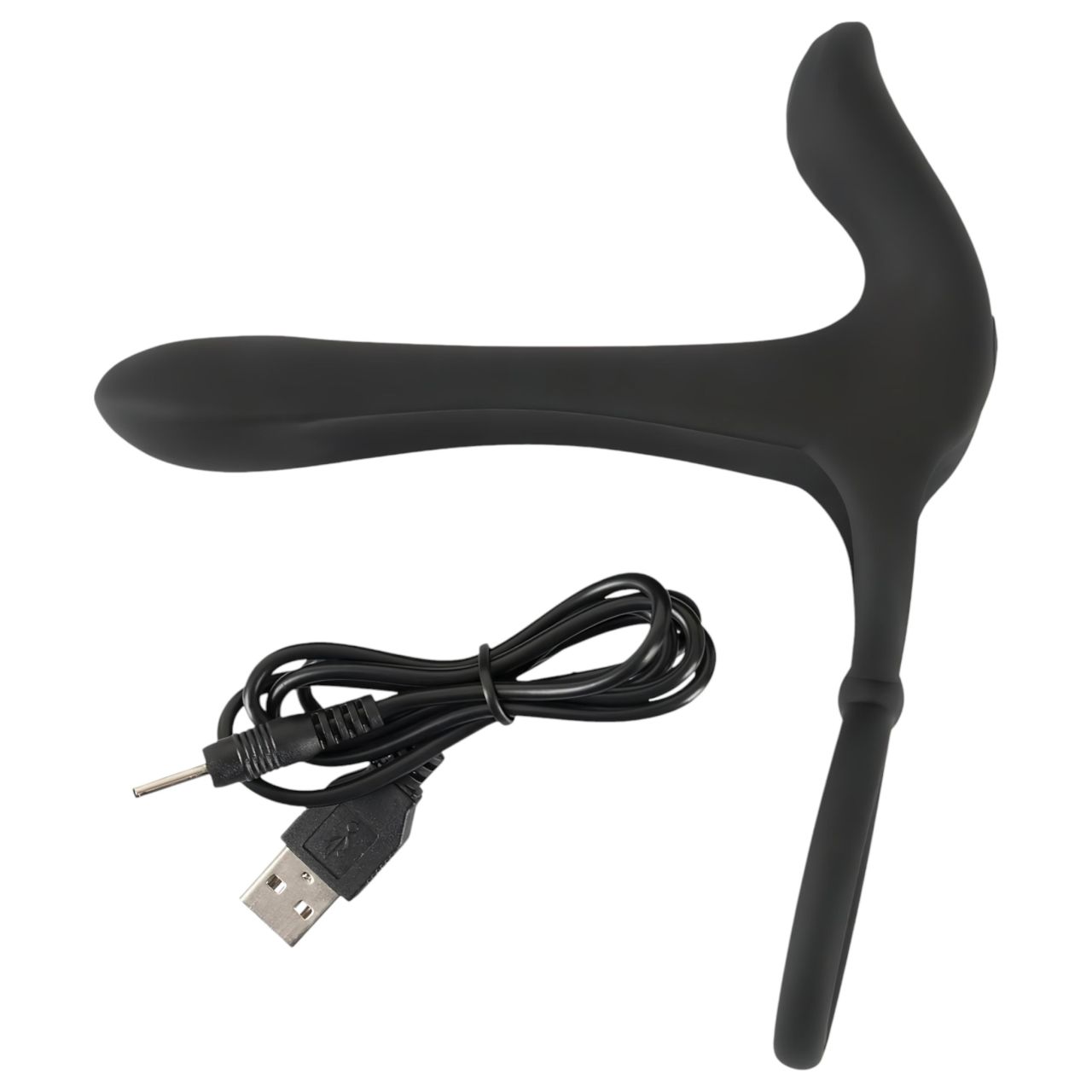 Black Velvets - akkus, 2in1 vibrátor és péniszgyűrű (fekete) Black Velvets - akkus, 2in1 vibrátor és péniszgyűrű (fekete)