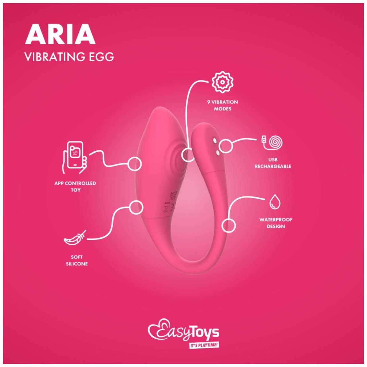 EasyConnect - App-vezérelt vibrációs tojás (pink) EasyConnect - App-vezérelt vibrációs tojás (pink)