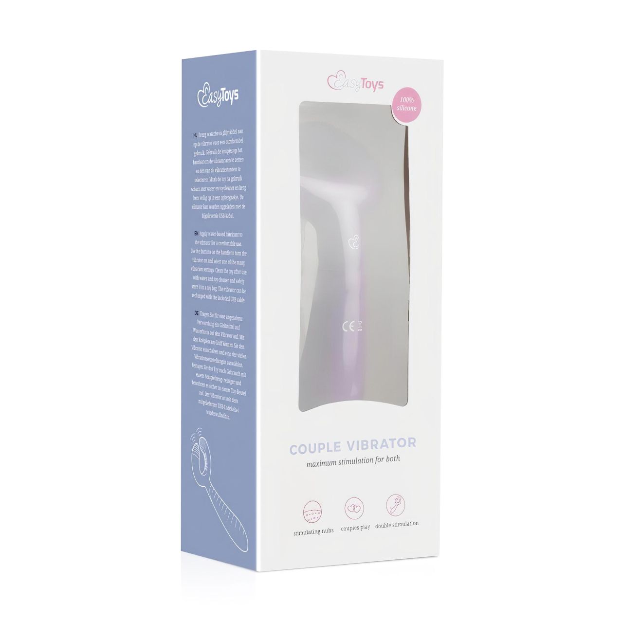 EasyToys Couple - akkus, vízálló párvibrátor (lila)