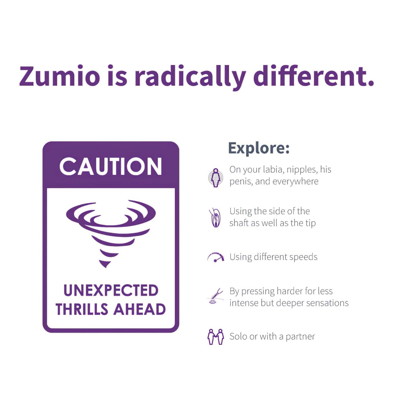 Zumio Soft - akkus csikló vibrátor (lila)