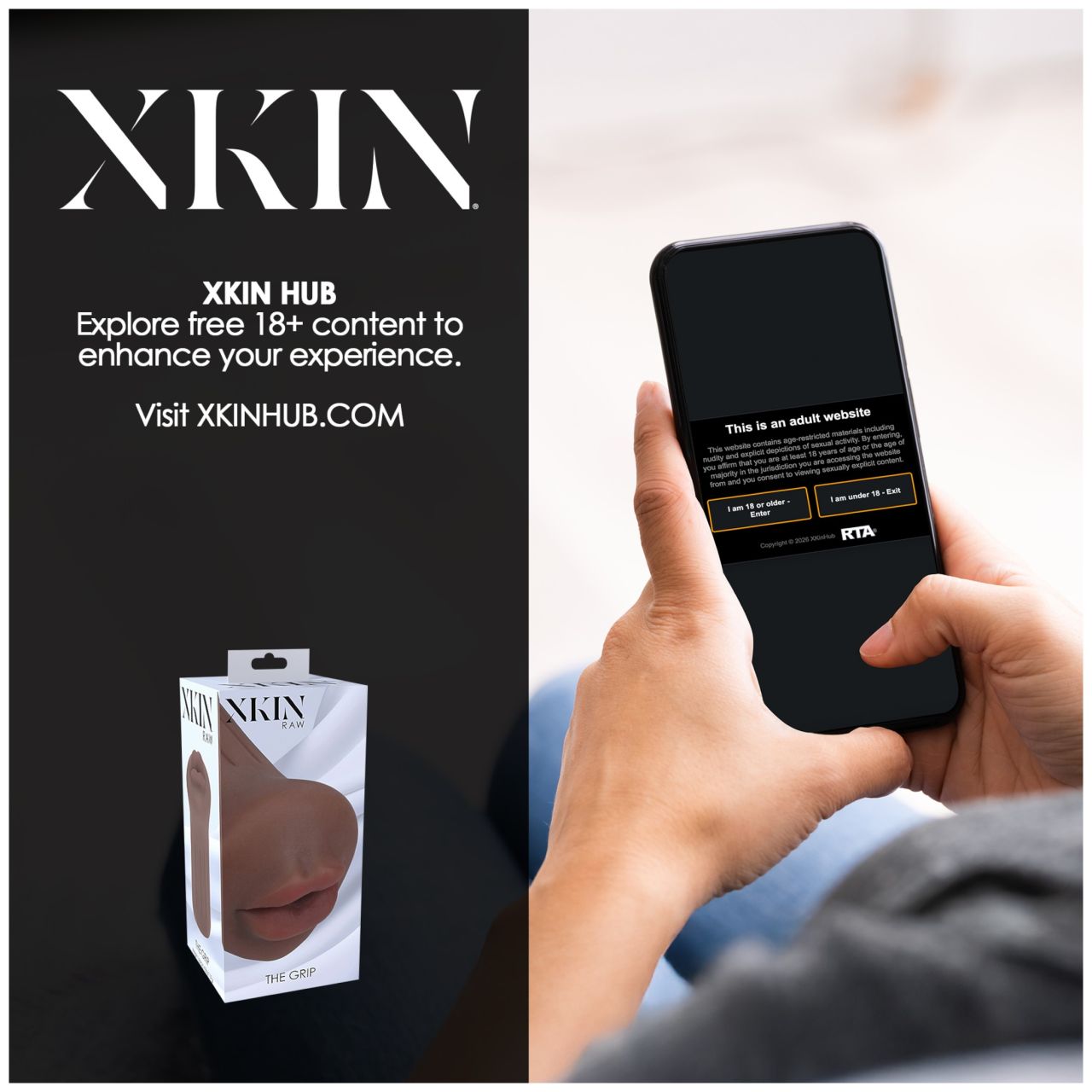 XKIN - műszáj maszturbátor - S (barna) XKIN - műszáj maszturbátor - S (barna)