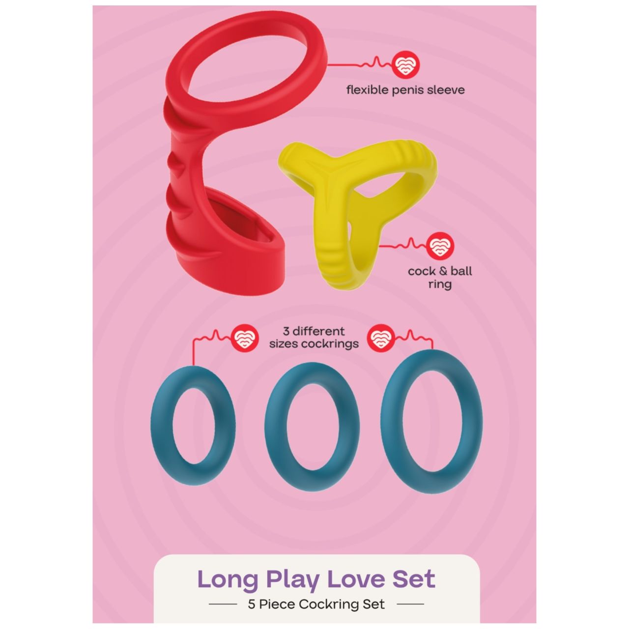 Dreamtoys Love Signal - péniszgyűrű szett (többszínű) Dreamtoys Love Signal - péniszgyűrű szett (többszínű)