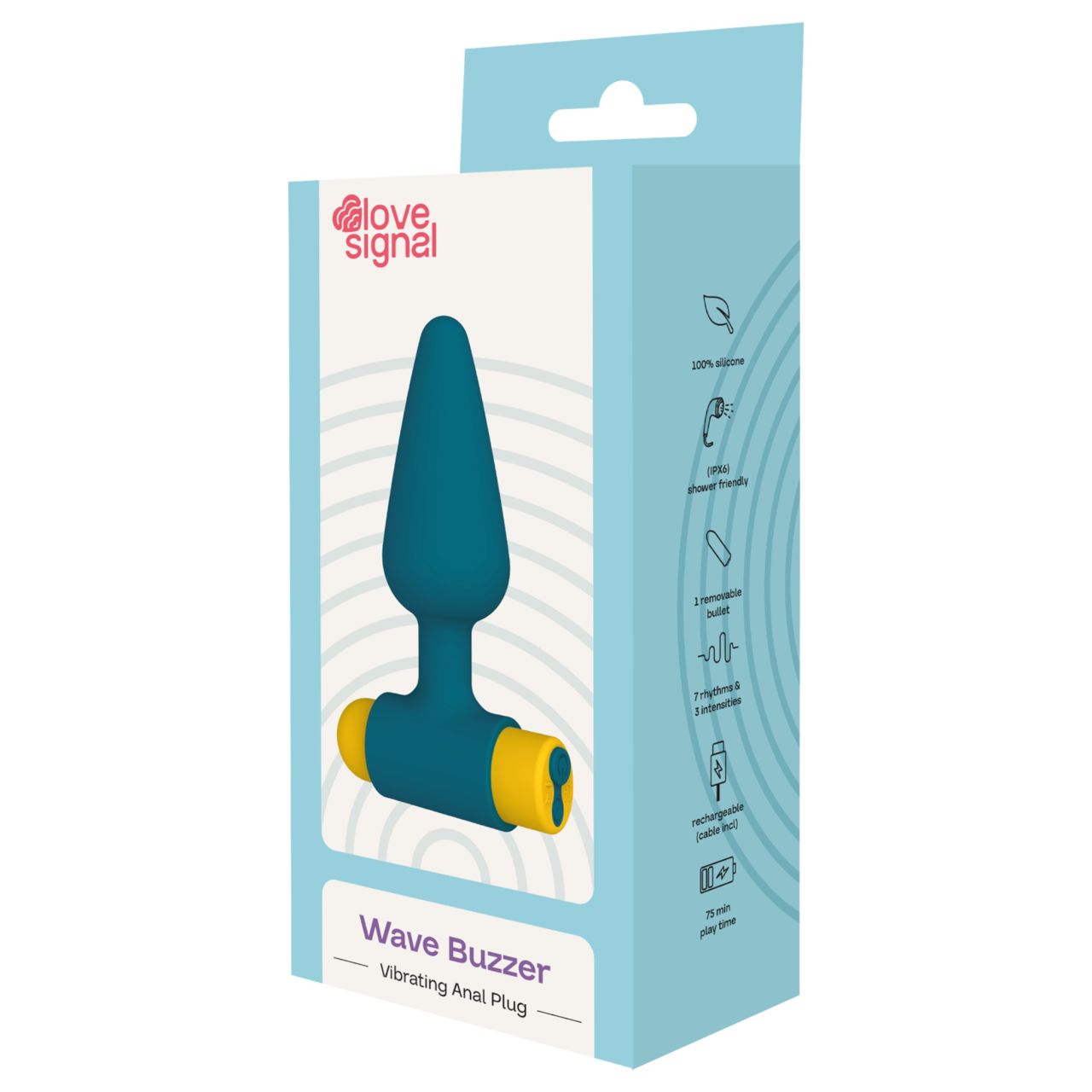Dreamtoys Love Signal - vibráló anál plug (kék)