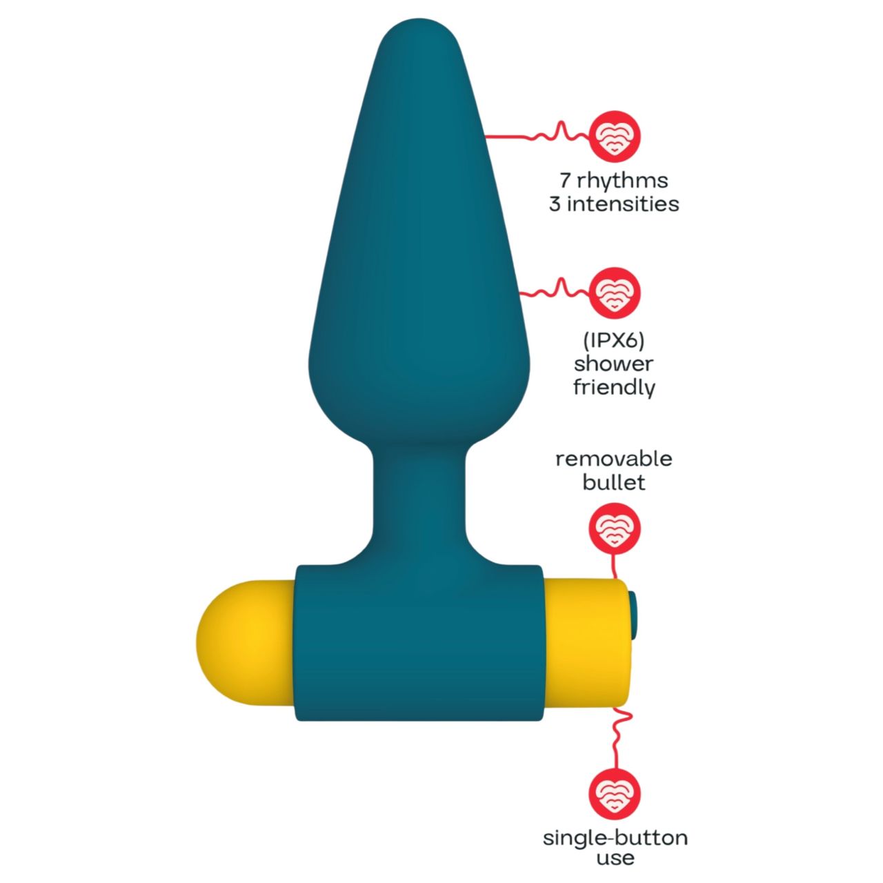 Dreamtoys Love Signal - vibráló anál plug (kék)