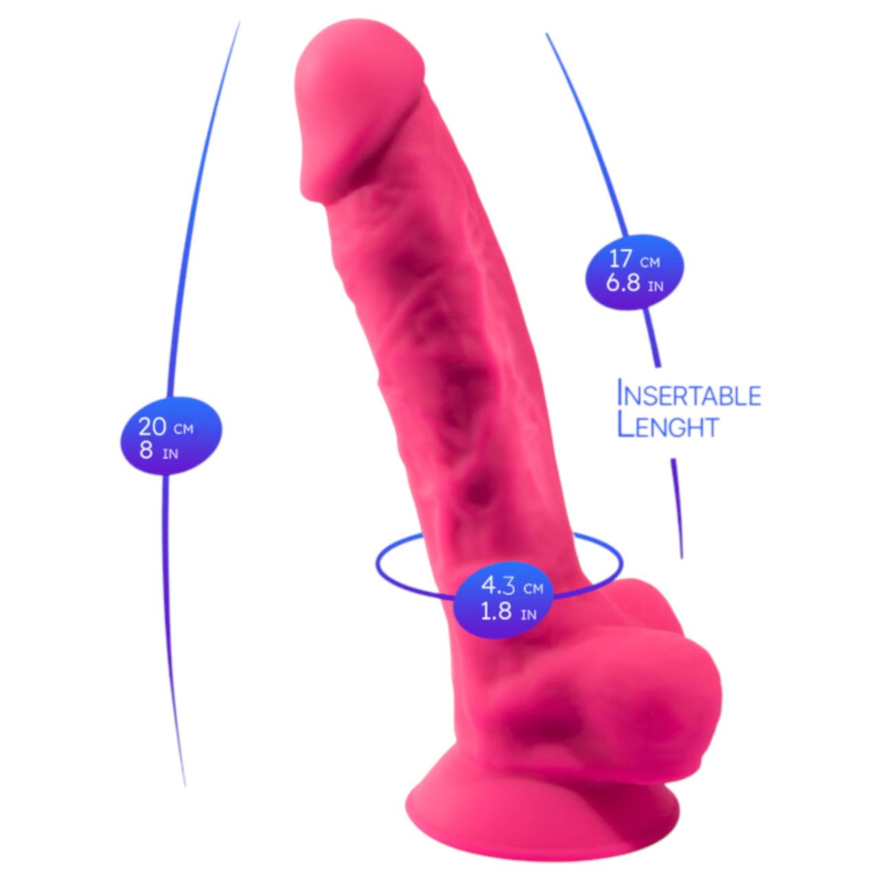 Silexd - tapadótalpas, herés vibrátor távirányítóval (pink)