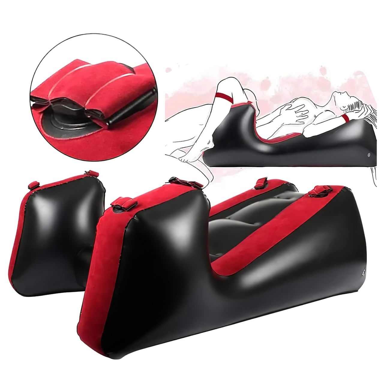 Desirel Magic Pillow - felfújható szexpóz szófa (piros) Desirel Magic Pillow - felfújható szexpóz szófa (piros)