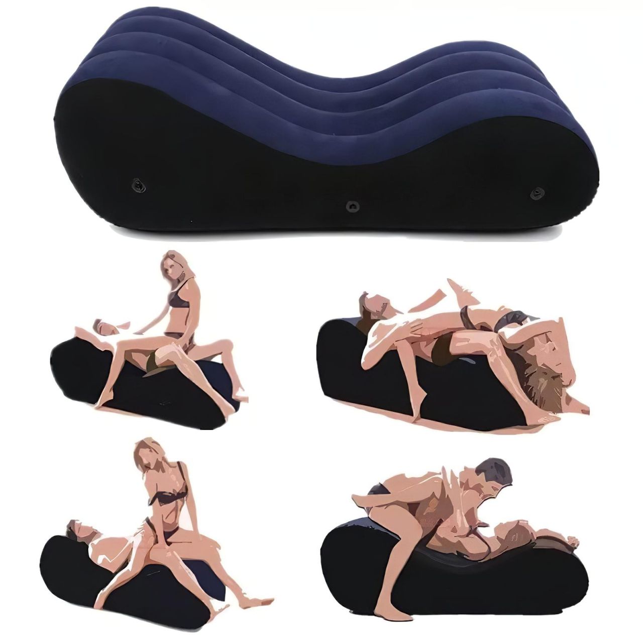 Desirel Magic Pillow - felfújható szex szófa - nagy (kék)