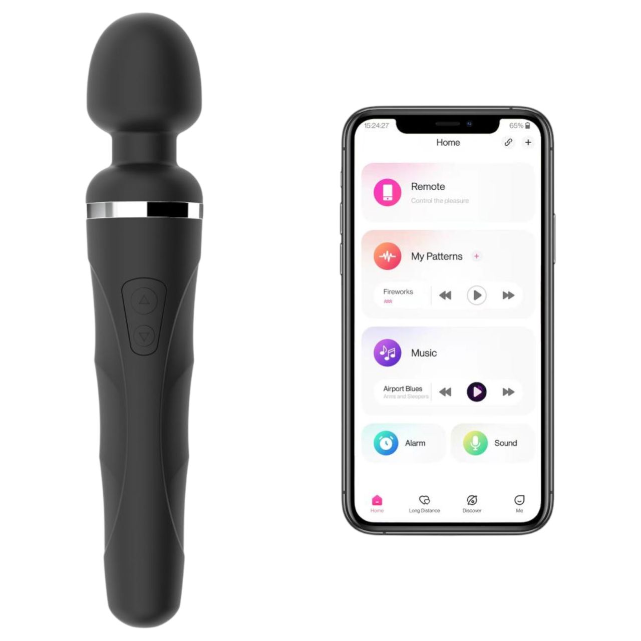 Lovense Domi 2 - app-vezérelt wand masszírozó vibrátor (fekete) Lovense Domi 2 - app-vezérelt wand masszírozó vibrátor (fekete)