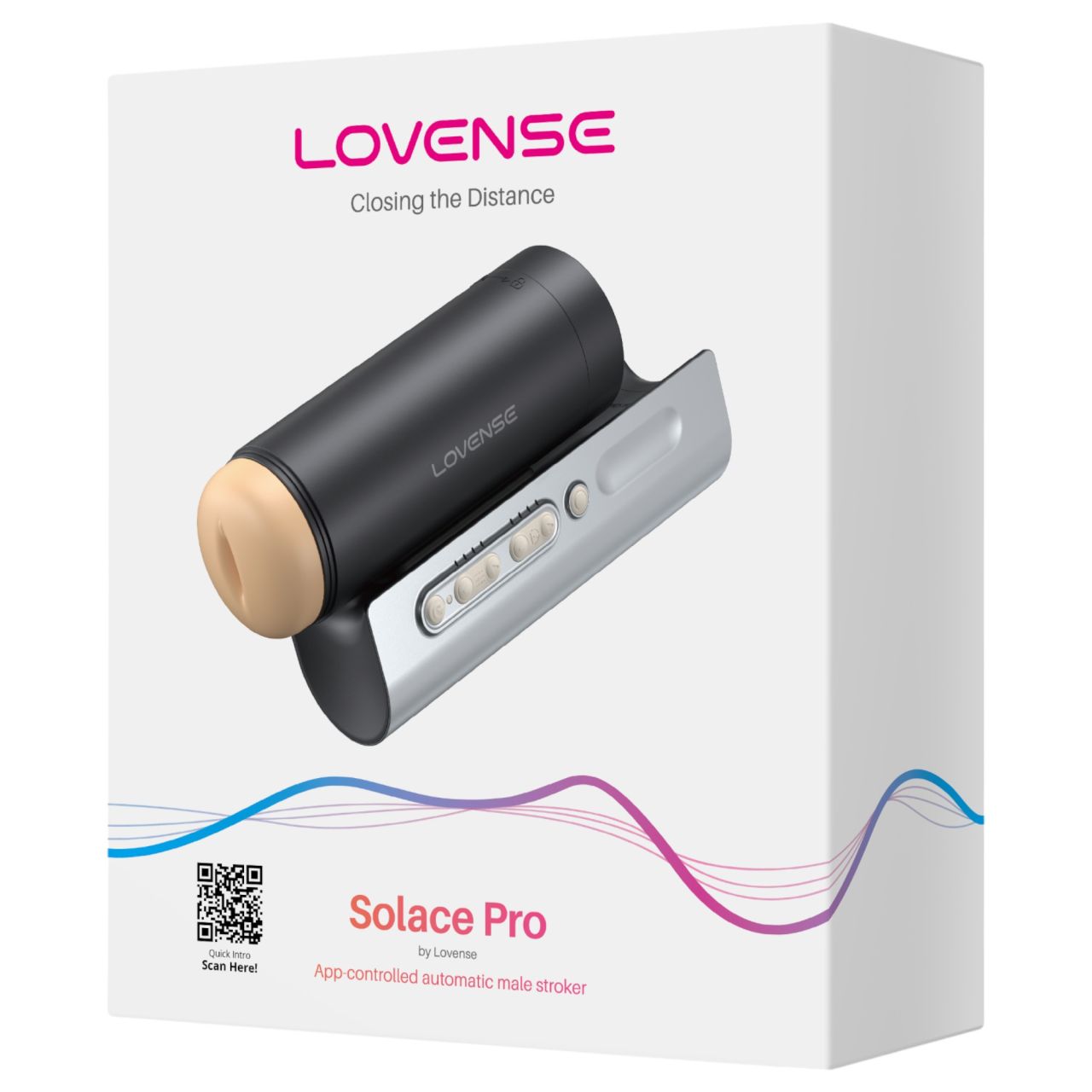 Lovense Solace Pro - App-vezérelt maszturbátor, férfiaknak (fekete)