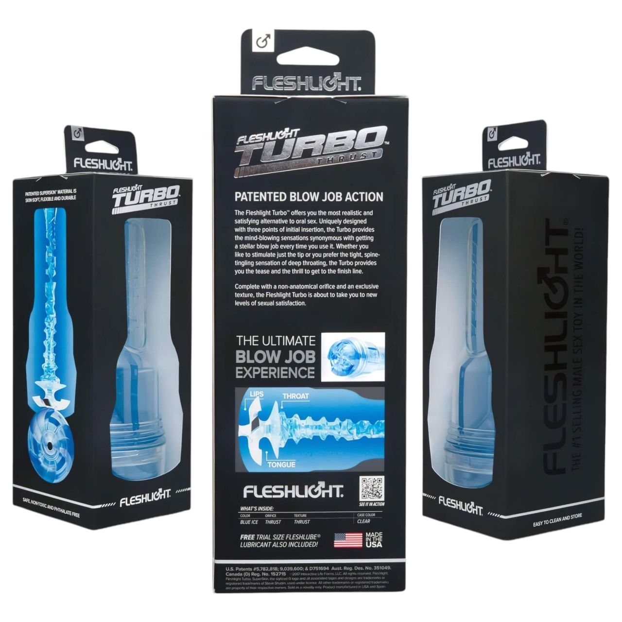 Fleshlight Turbo Thrust - szívó maszturbátor (kék) Fleshlight Turbo Thrust - szívó maszturbátor (kék)