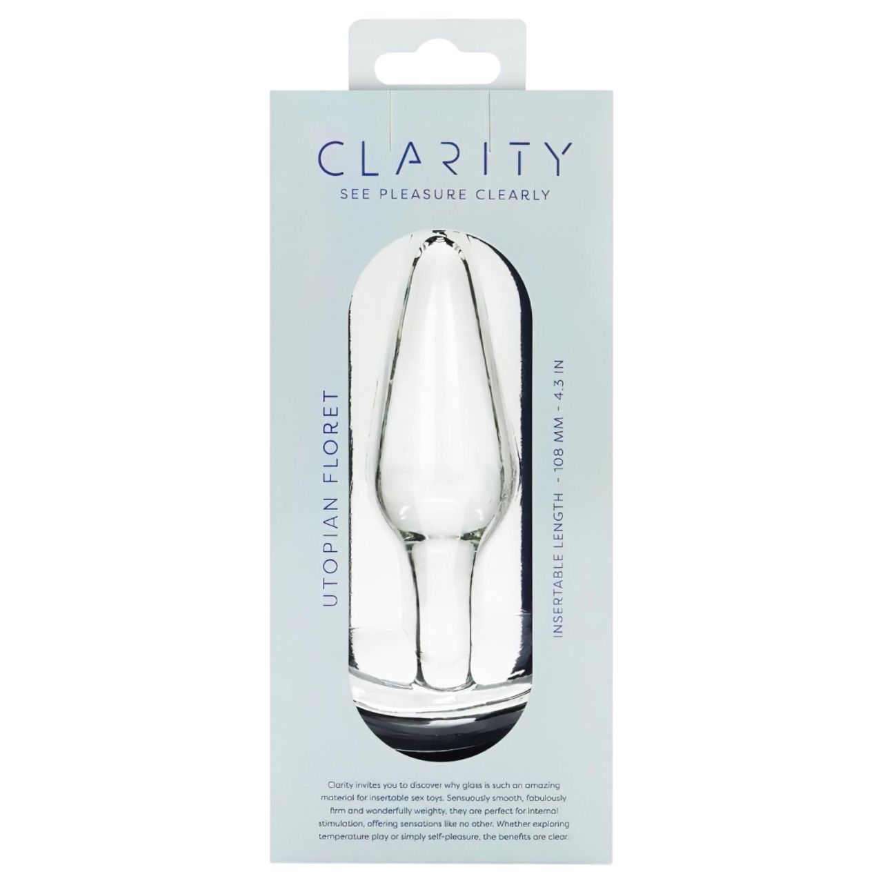Clarity Utopian Floret - üveg análkúp (átlátszó)