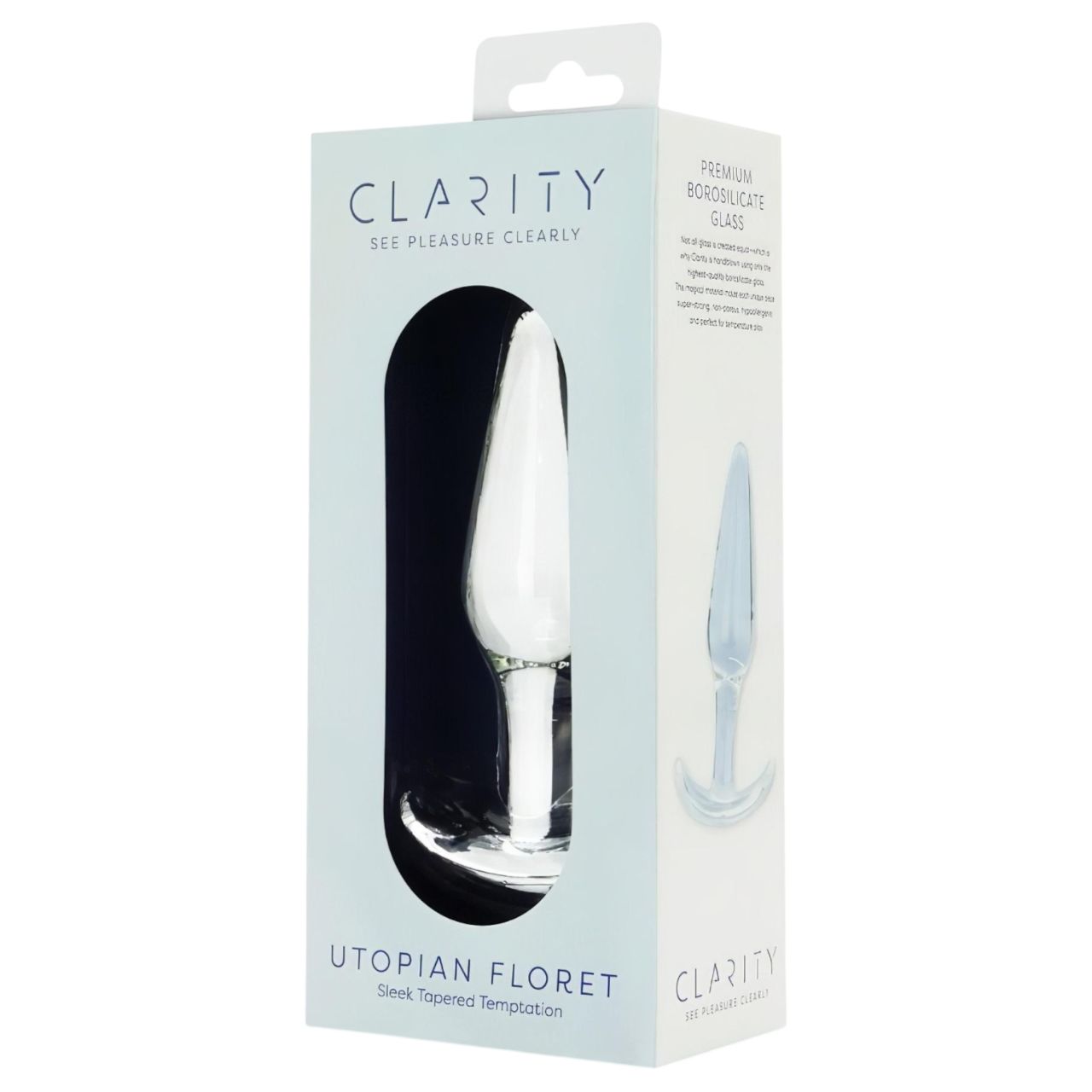 Clarity Utopian Floret - üveg análkúp (átlátszó)