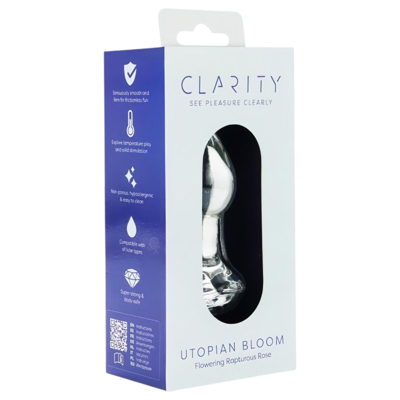Clarity Utopian Bloom - üveg análkúp (átlátszó)