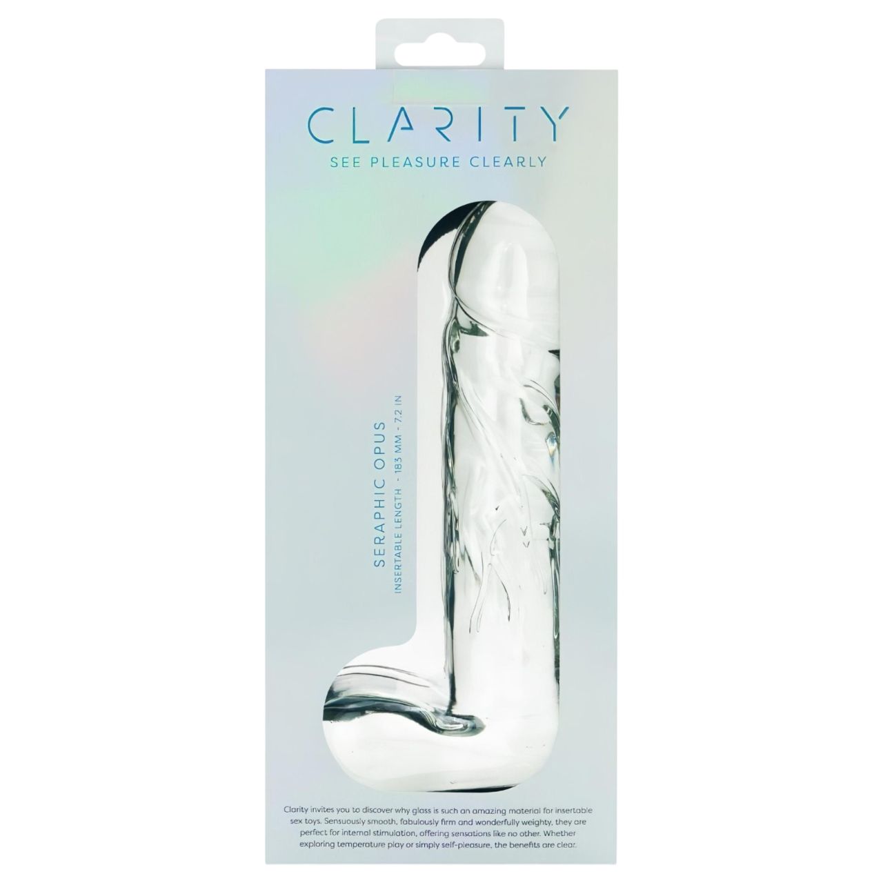 Clarity Seraphic Opus - üveg G-pont dildó (átlátszó)