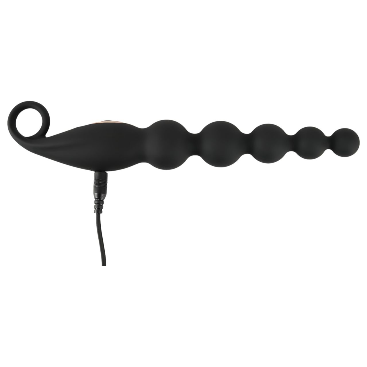 ANOS Anal Beads - gyöngyös anál vibrátor (fekete)
