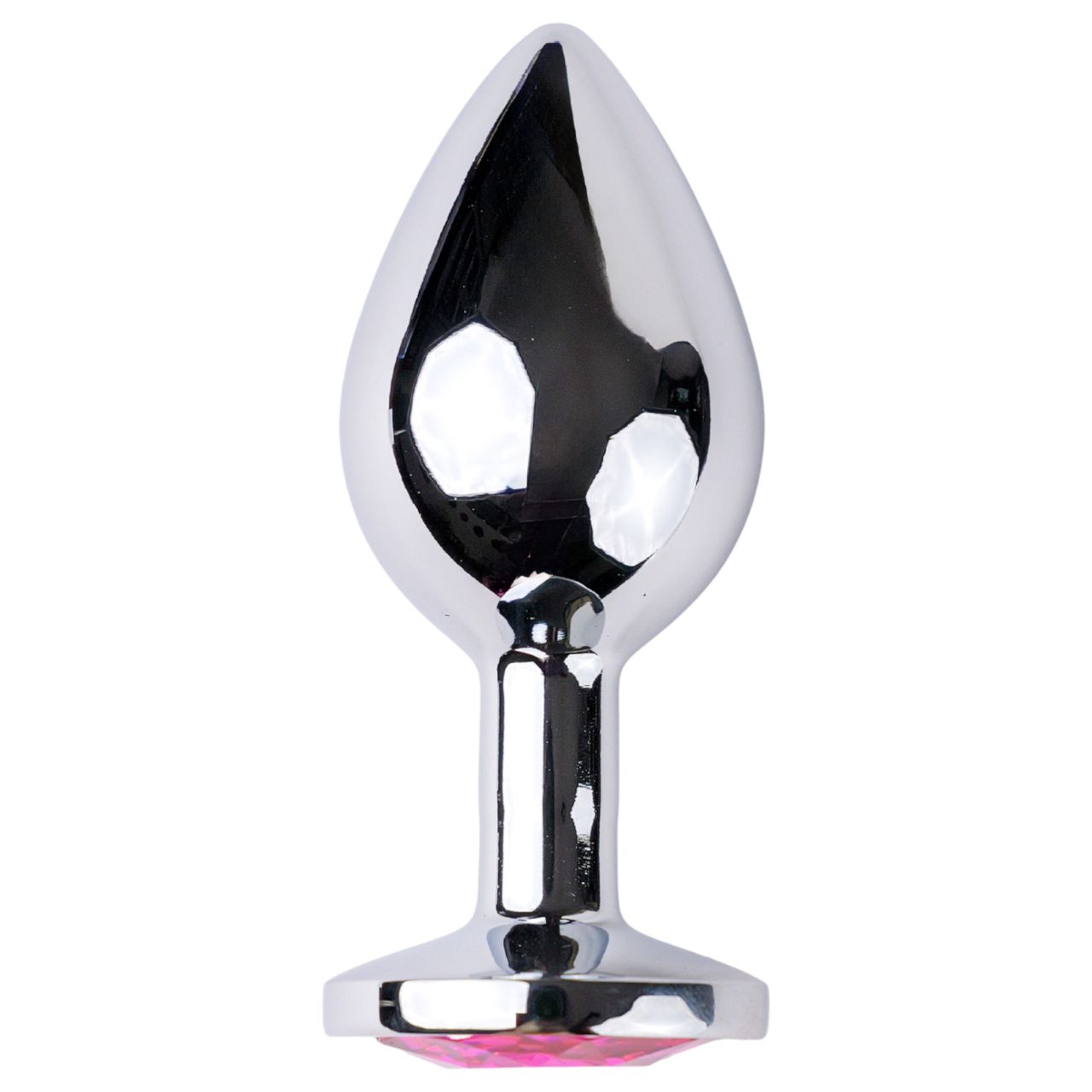Desirel Pink Jewel M - anál plug (ezüst-pink)
