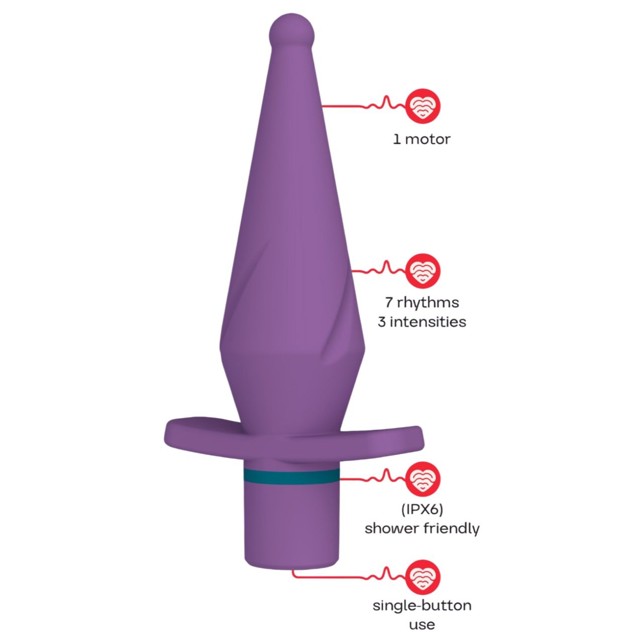 Dreamtoys Love Signal - vibráló anál plug (lila)