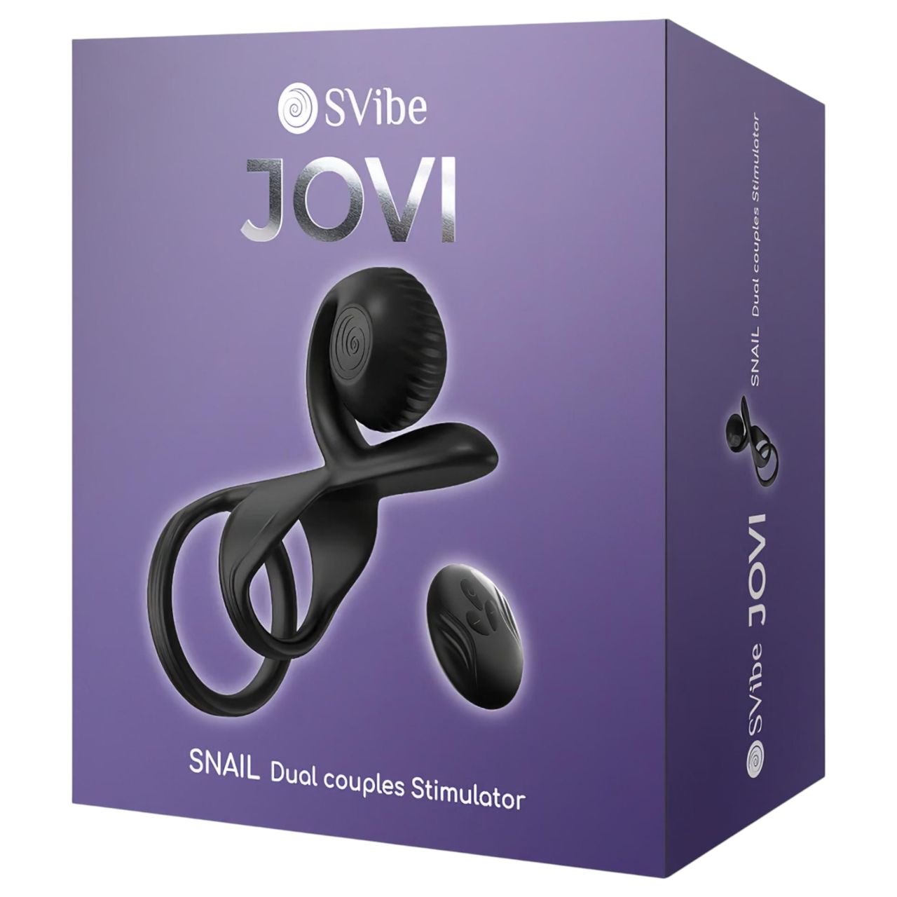 Snail Vibe Jovi - péniszgyűrű és párvibrátor (fekete)