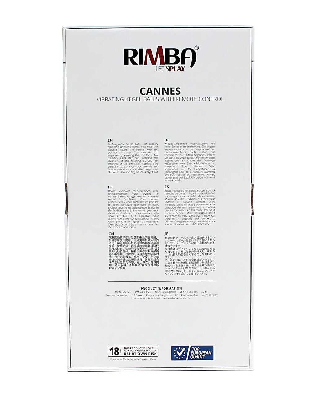 Rimba Cannes - hordható akkus, rádiós vibrotojás (lila)