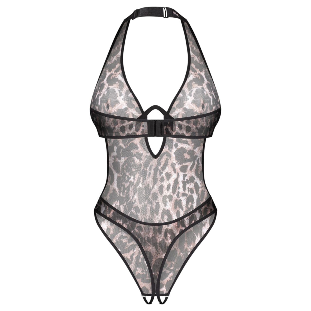 Obsessive Addia - leopárdmintás nyitott body