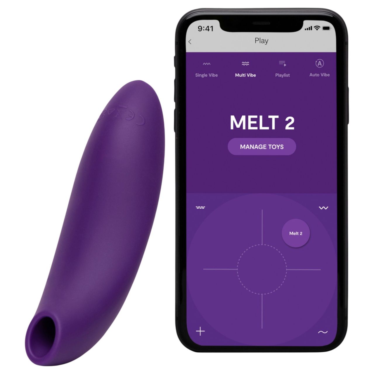 We-Vibe Melt 2 - App-vezérelt léghullámos csiklóizgató (lila)
